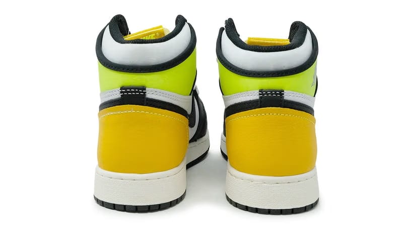 Nike Air Jordan 1 Retro High White Black Volt University Gold 555088-118