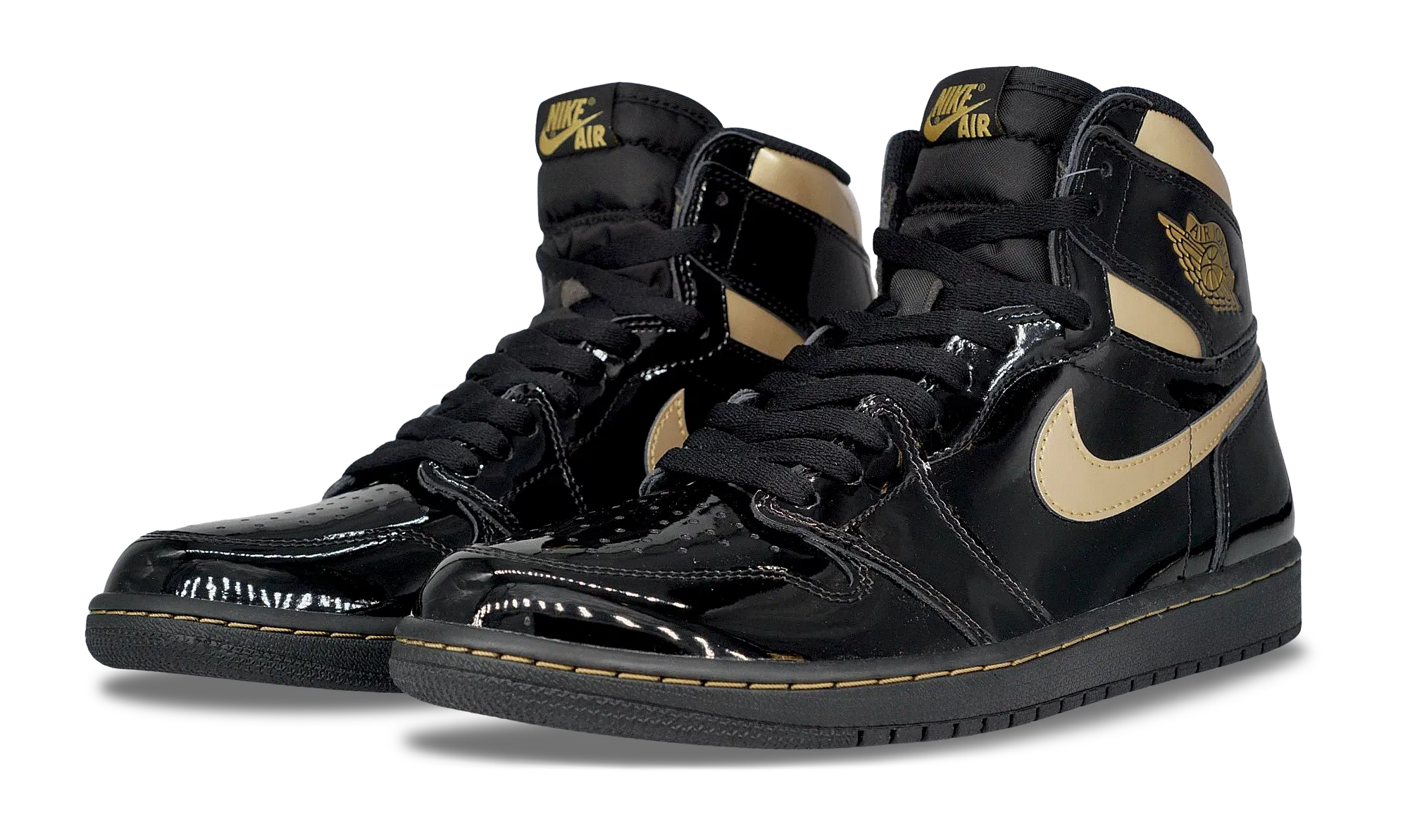 Nike Jordan 1 Retro High OG Black Metallic Gold 2020 (555088-032) Men 8-12