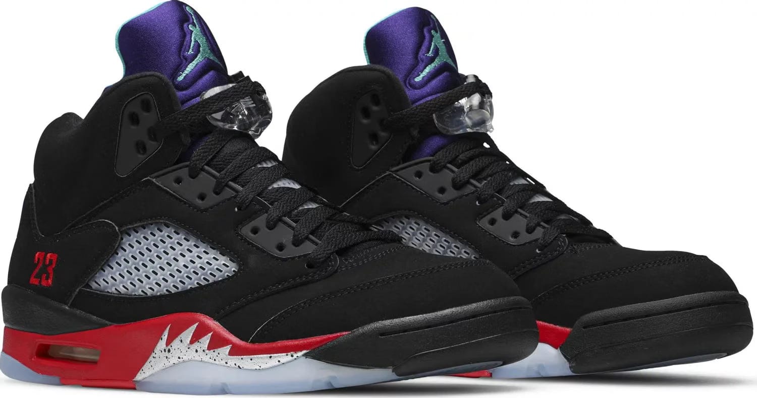 Nike Jordan 5 Retro Top 3 Black Red Grape (CZ1786-001) Men's Size 8-12