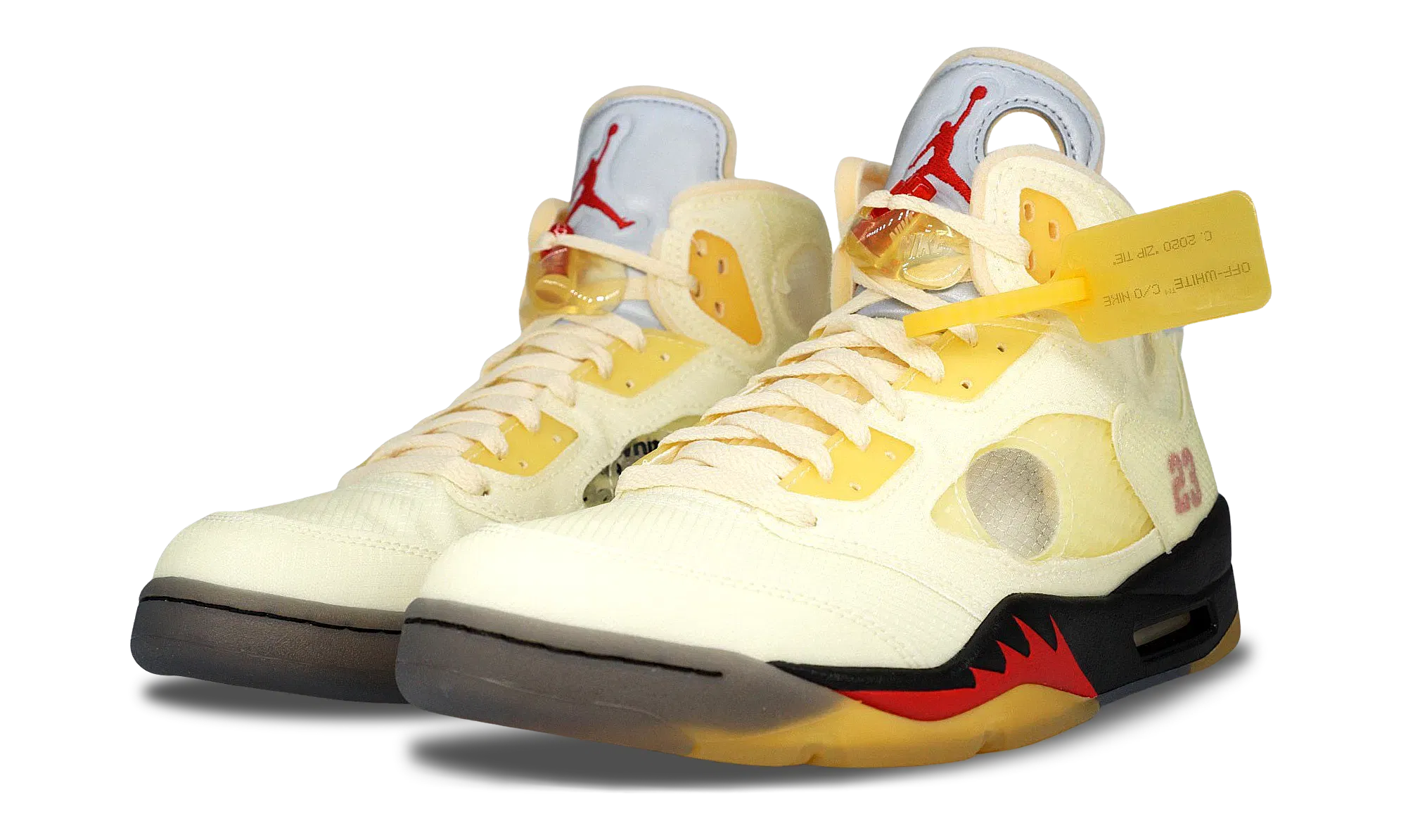 Nike Jordan 5 Retro SP x OFF-WHITE Sail 2020 (DH8565-100) Men's Size 7-12