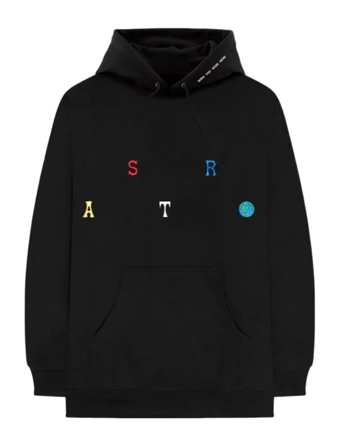 Travis Scott Astroworld Scattered Hoodie Black (83665-098) Men's Size M-XXL