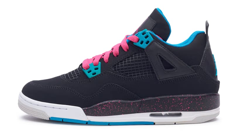 Nike Jordan 4 Retro Black Vivid Pink 2012 GS (487724-019) Youth Size 4Y-7Y