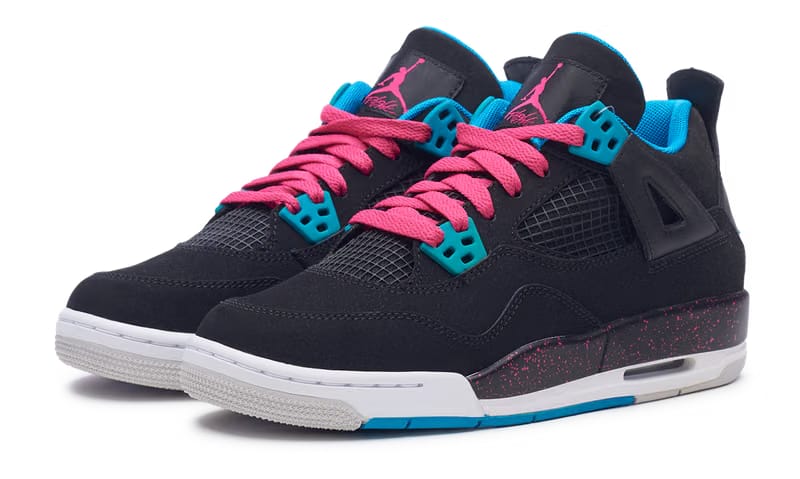 Nike Jordan 4 Retro Black Vivid Pink 2012 GS (487724-019) Youth Size 4Y-7Y