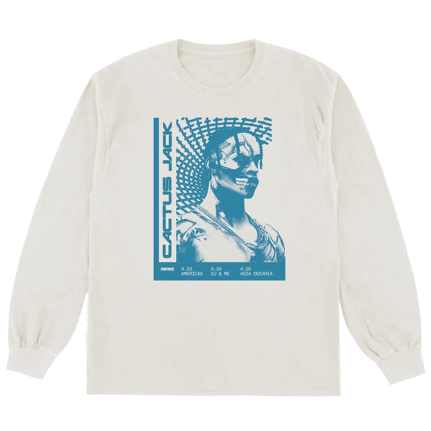 Travis Scott T-3500 Repeat L/S Tee White