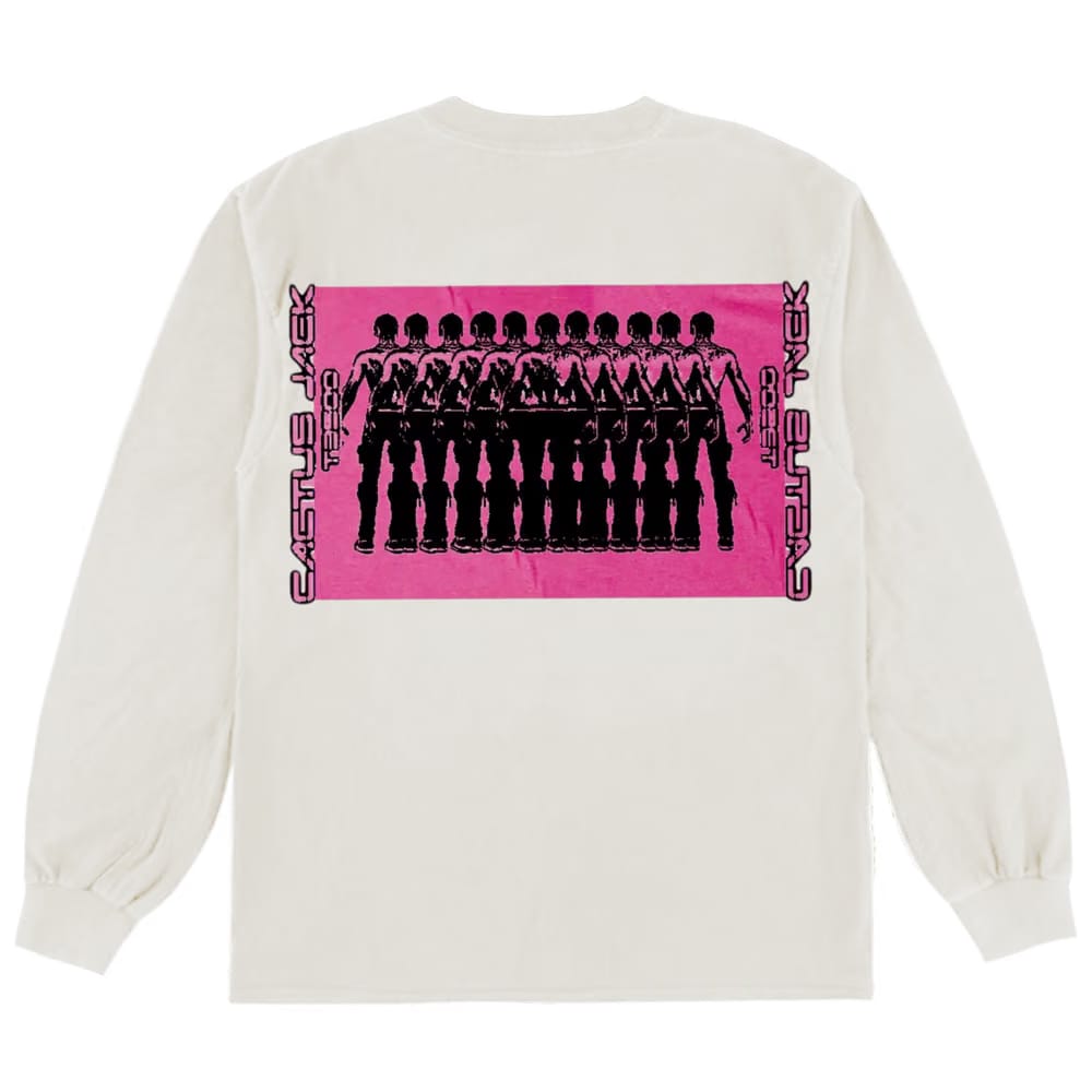 Travis Scott T-3500 Repeat L/S Tee White