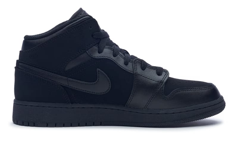 nike Air Jordan 1 Retro Mid GS 'Black Dark Grey'
