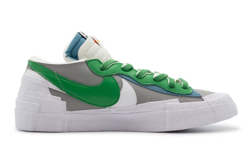 Nike Blazer Low x Sacai White Grey Classic Green (DD1877-001) Men Size 6-12