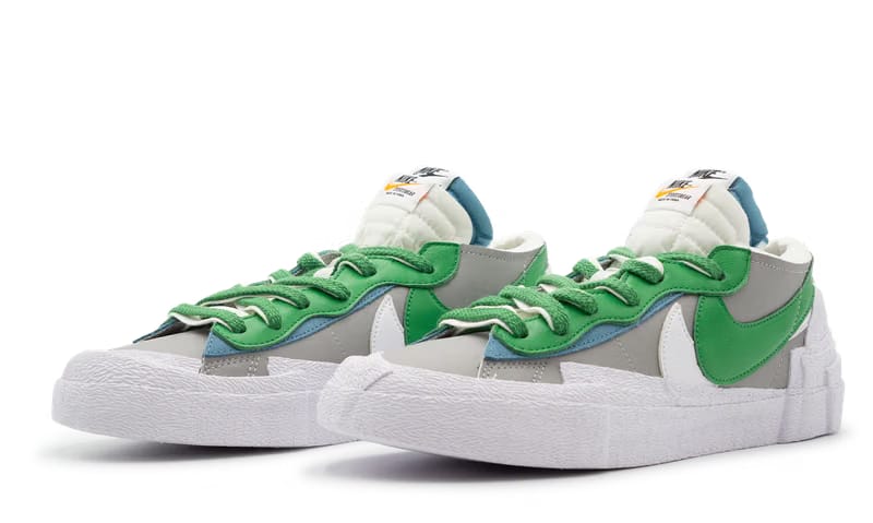 Nike Blazer Low x Sacai White Grey Classic Green (DD1877-001) Men Size 6-12