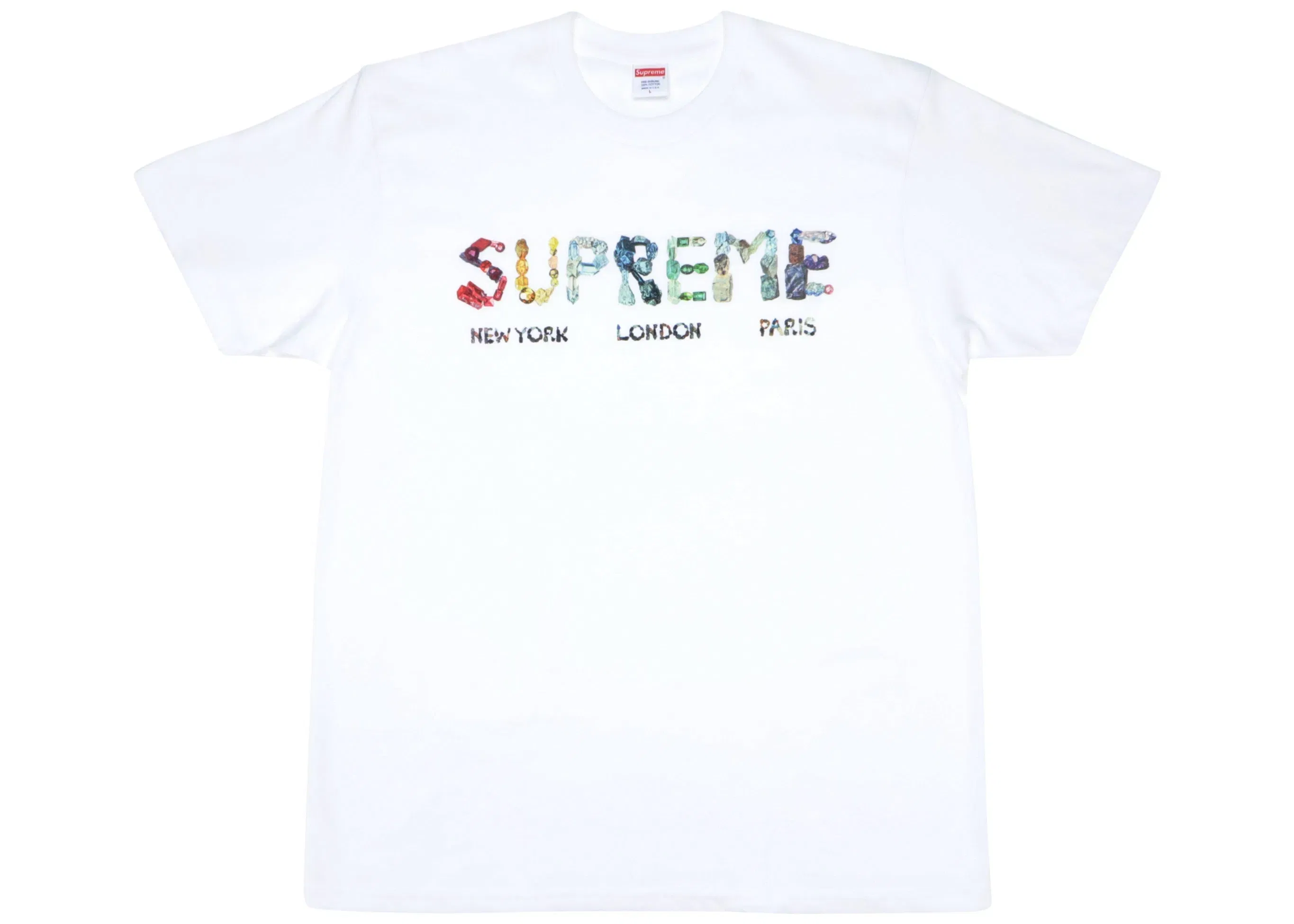 Supreme Rocks Tee Ash Grey/Black/Orange/Red/White SS18 (SS18T49) Men Size M-XL