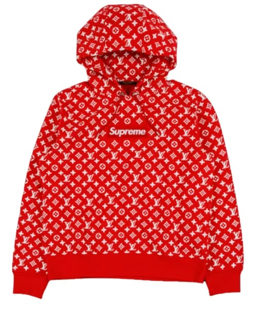 Supreme Louis Vuitton X Supreme Box Logo Hooded Sweatshirt Red