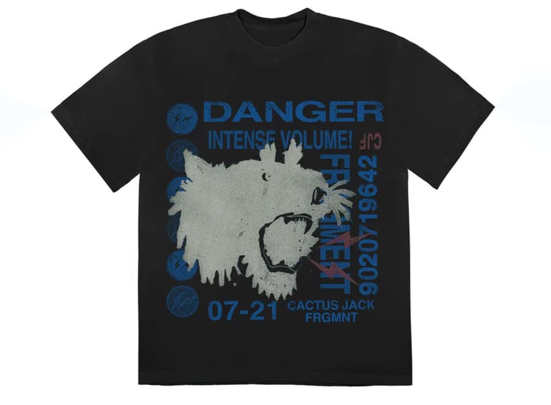 Travis Scott Cactus Jack For Fragment Danger Tee (CJFR-SS02) Size S-XXL