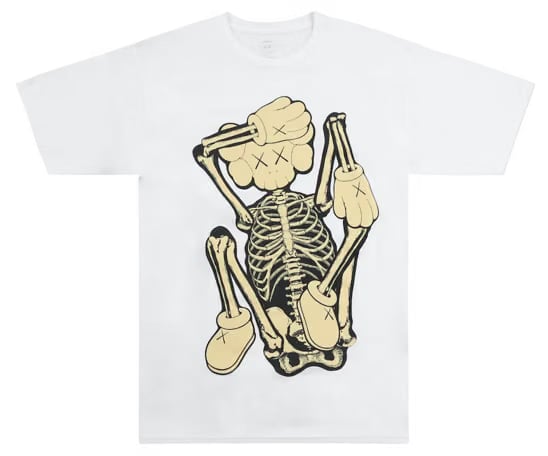 KAWS Skeleton New Fiction T-Shirt Bone 2021 (KAWS-SS01) Men's Size S-XL