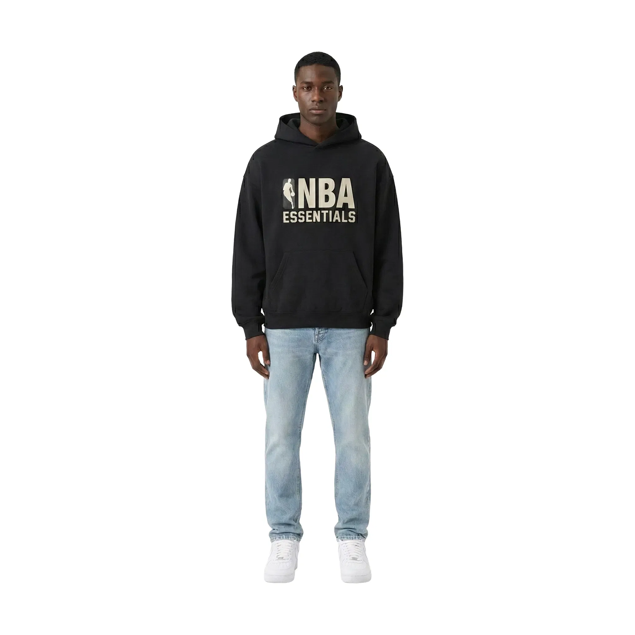 Fear of God Essentials x NBA Hoodie Black (SS25)