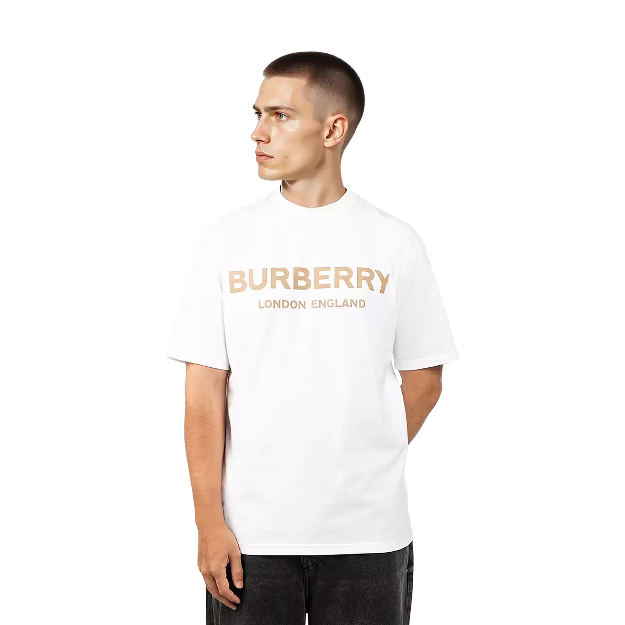 BURBERRY London England Ellison Print Tee White (FW23)