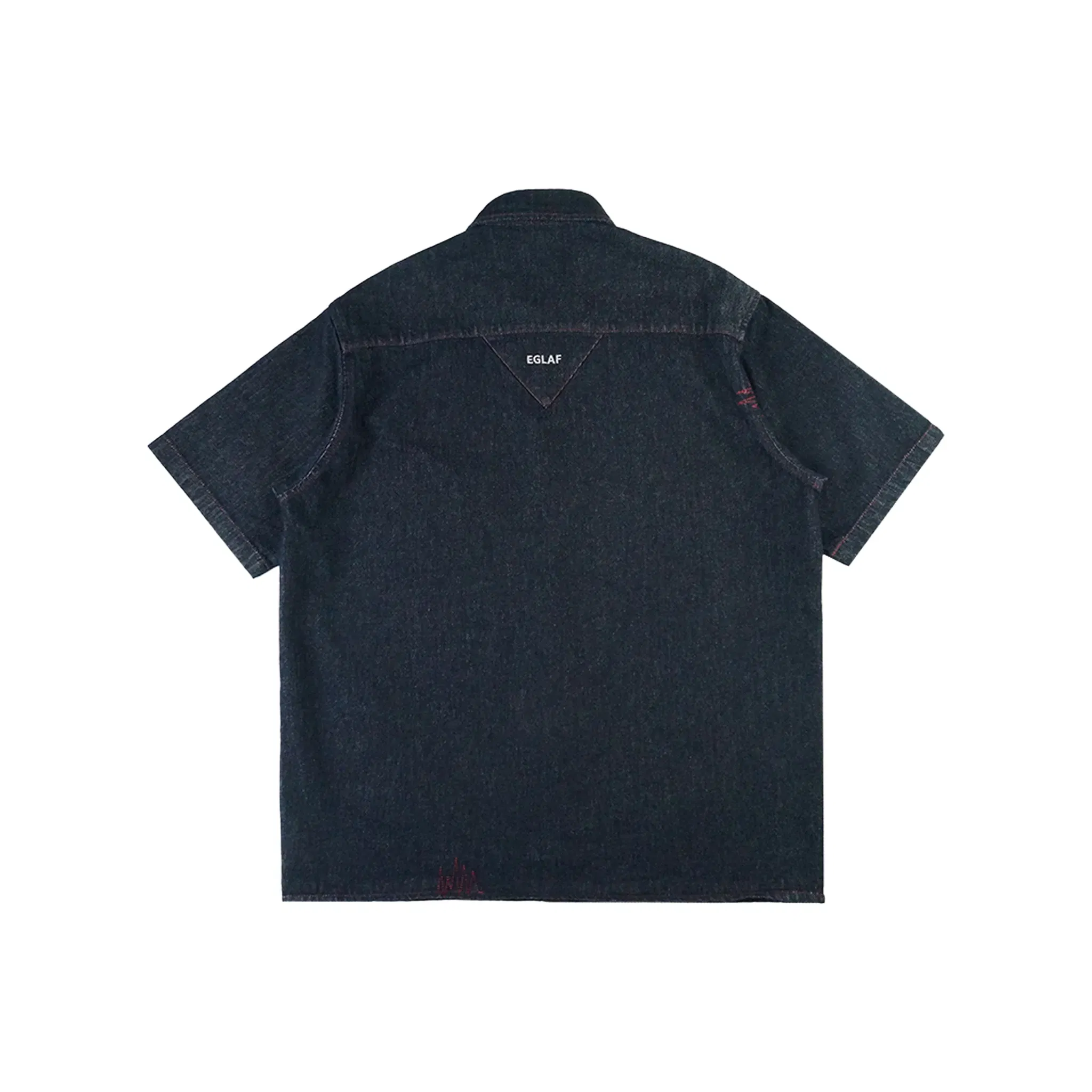 EGLAF RU Loose Fit Denim Shirt Dark Blue (SS26)
