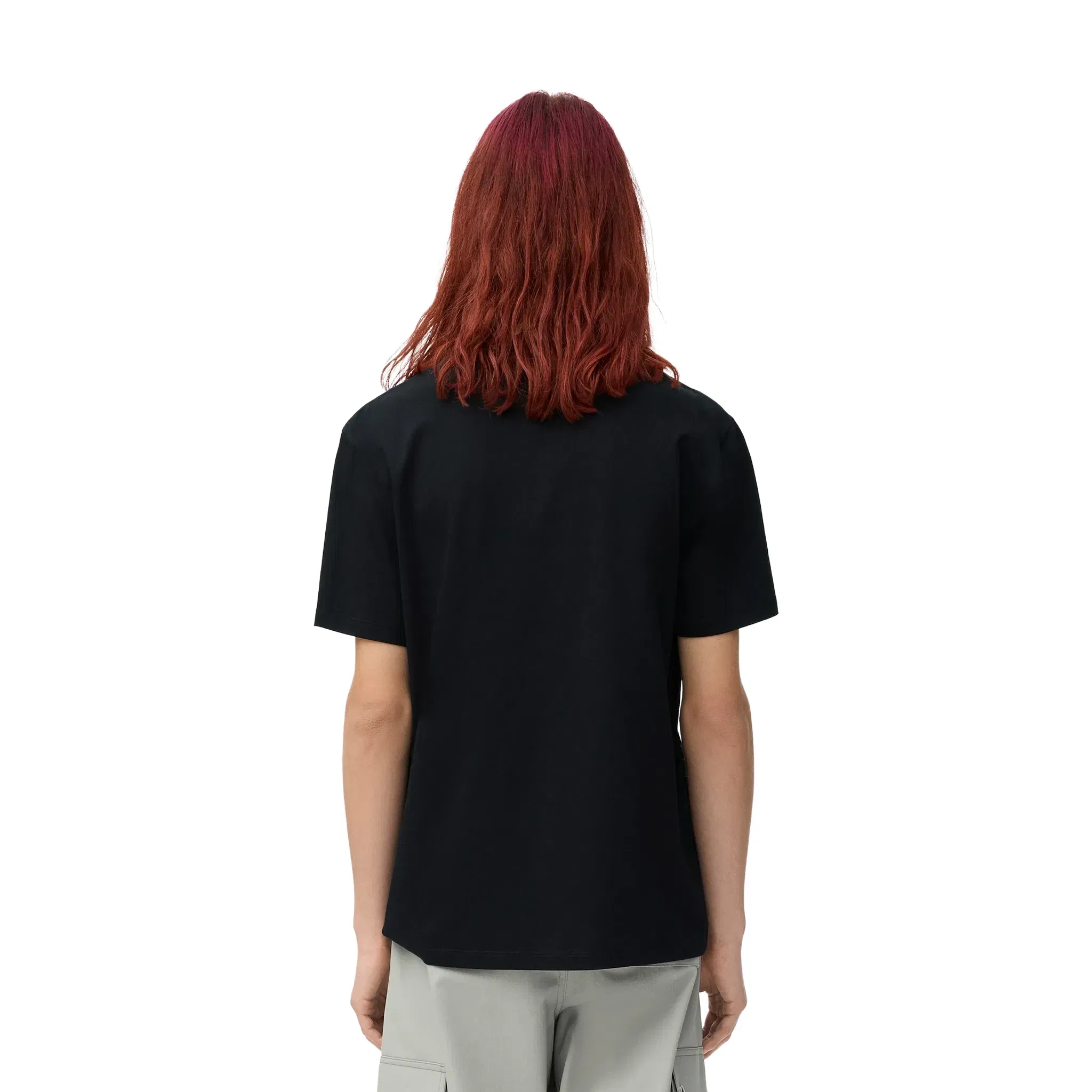 LOEWE Anagram Logo Embroidery Relaxed Fit Tee Black (FW25)