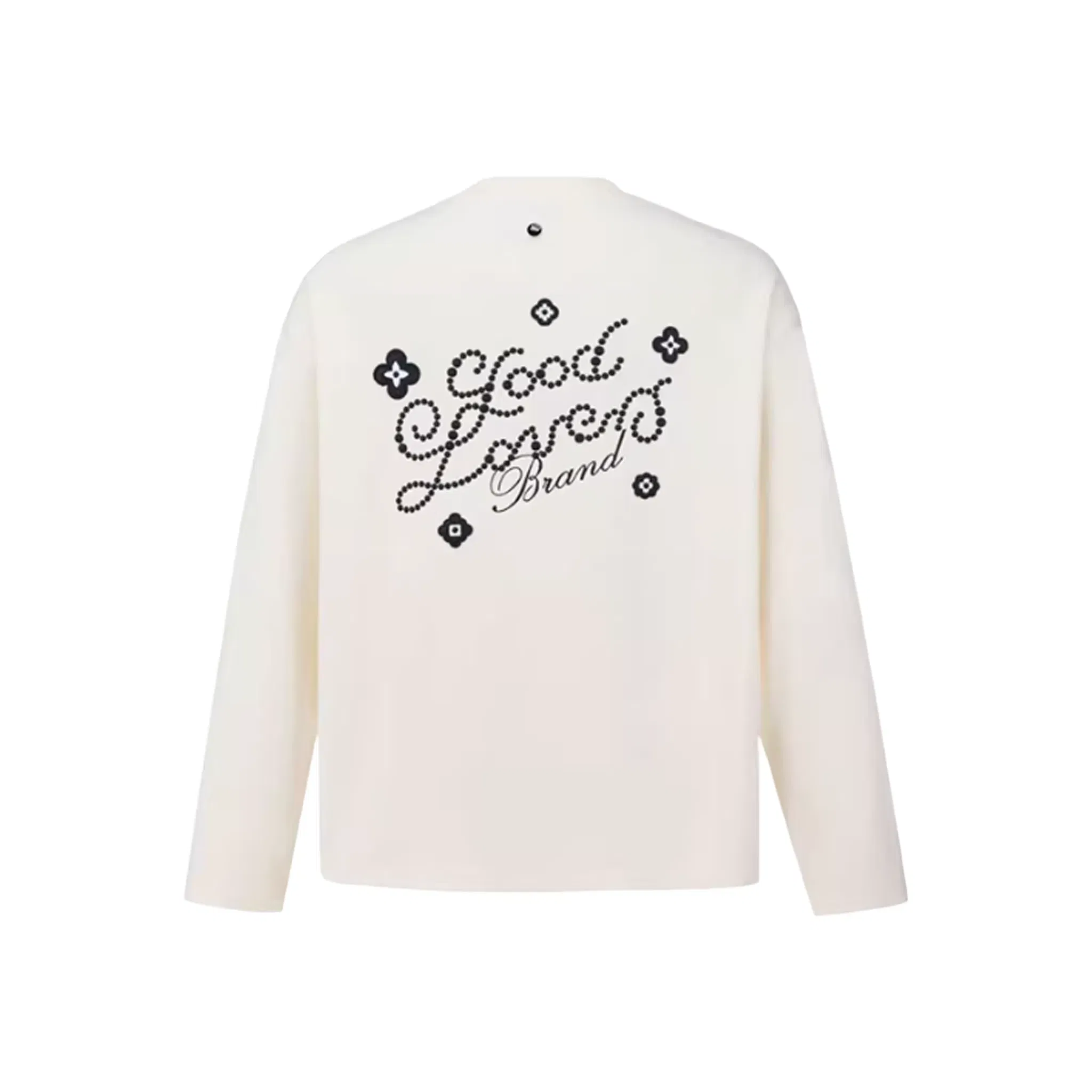 GOODBRAND GOOD LOVES Floral Slogan Long Sleeved Tee White (FW25)