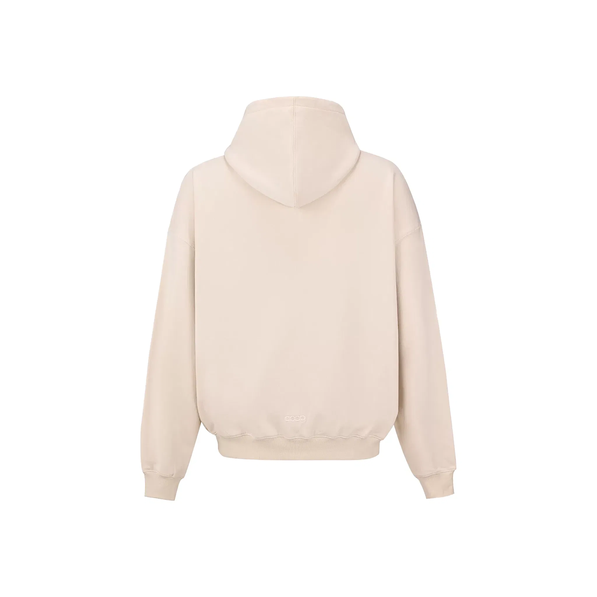GOODBRAND Pearl Embroidered Slogan Hoodie Beige (FW25)