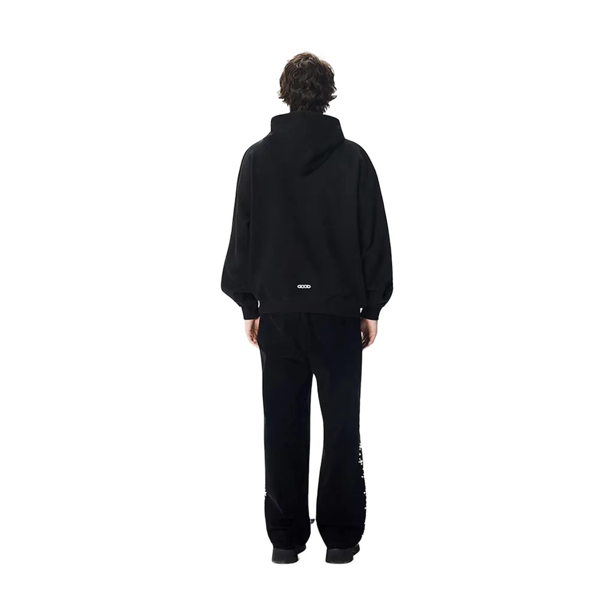 GOODBRAND Pearl Embroidered Slogan Hoodie Black (FW25)