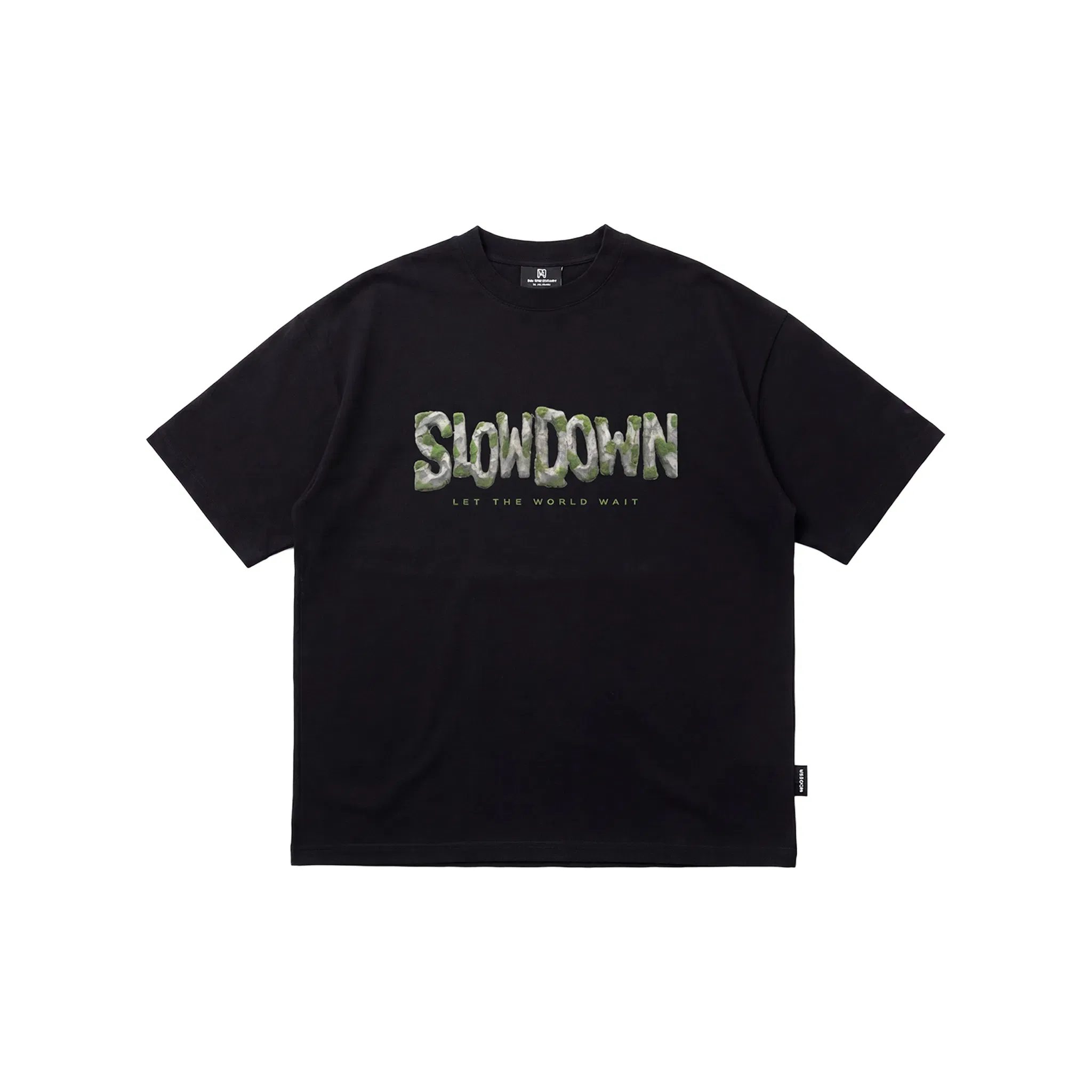 SLOWDOWN Moss Tee Black (SS26)