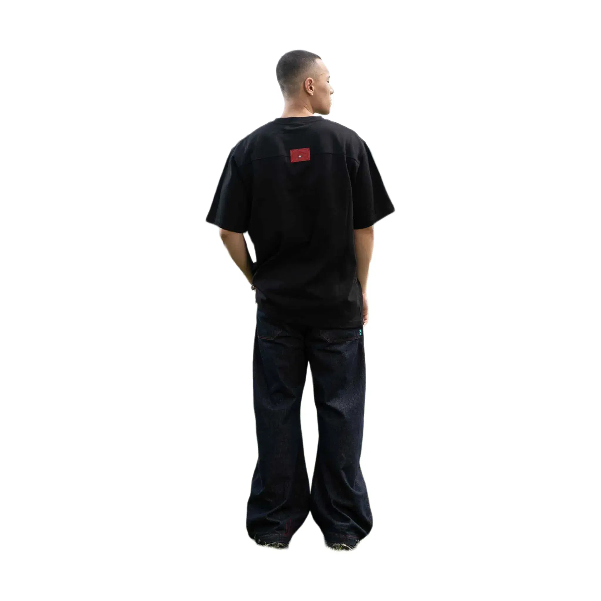 EGLAF RU Chest Embroidery Logo Tee Black (SS26)