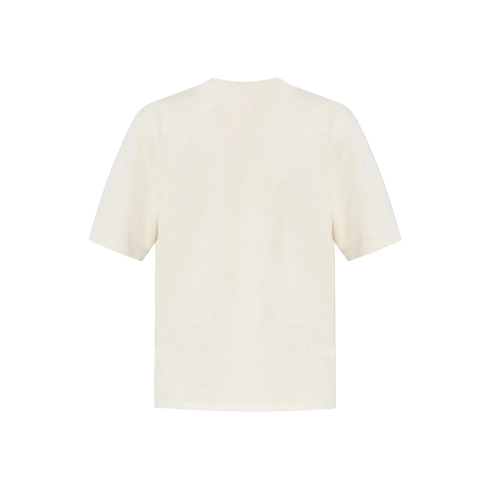 AMI PARIS Small Embossed ADC Tee Ivory (FW25)