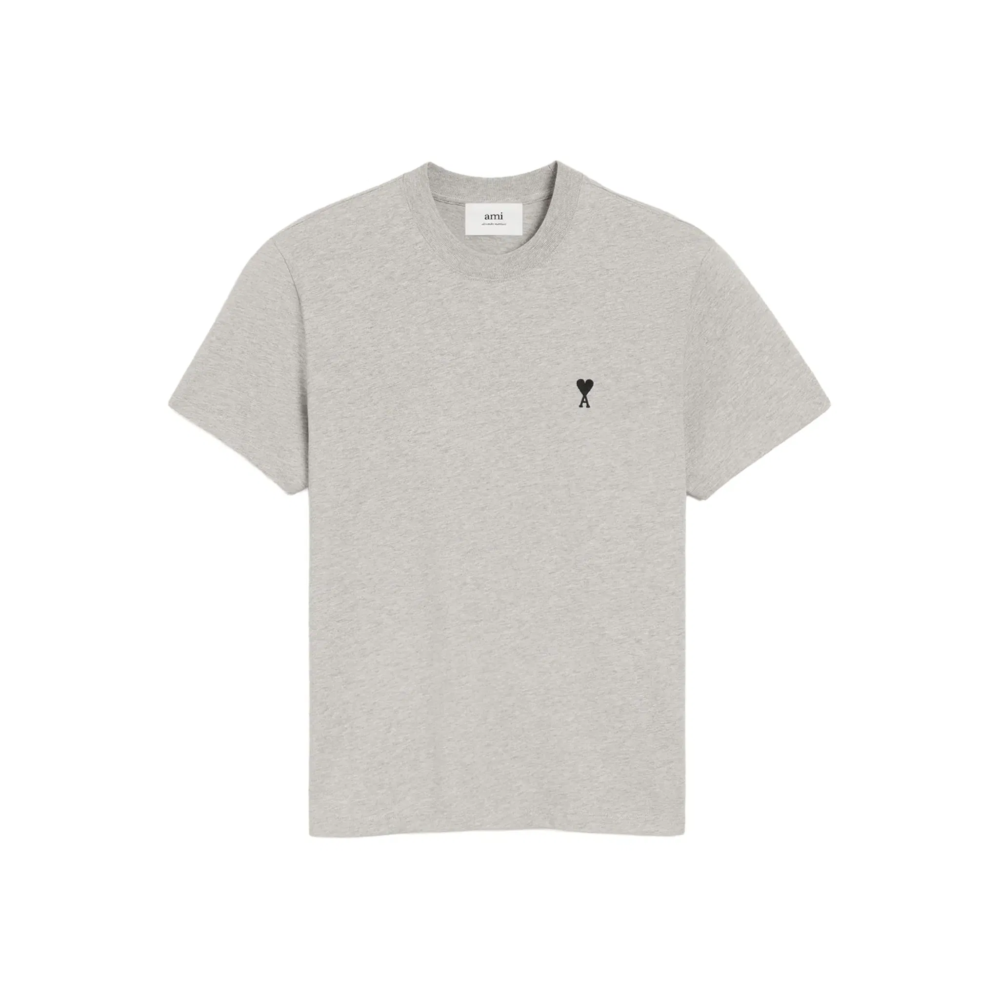 AMI PARIS Contrasted ADC Tee Heather Ash Grey (SS25)