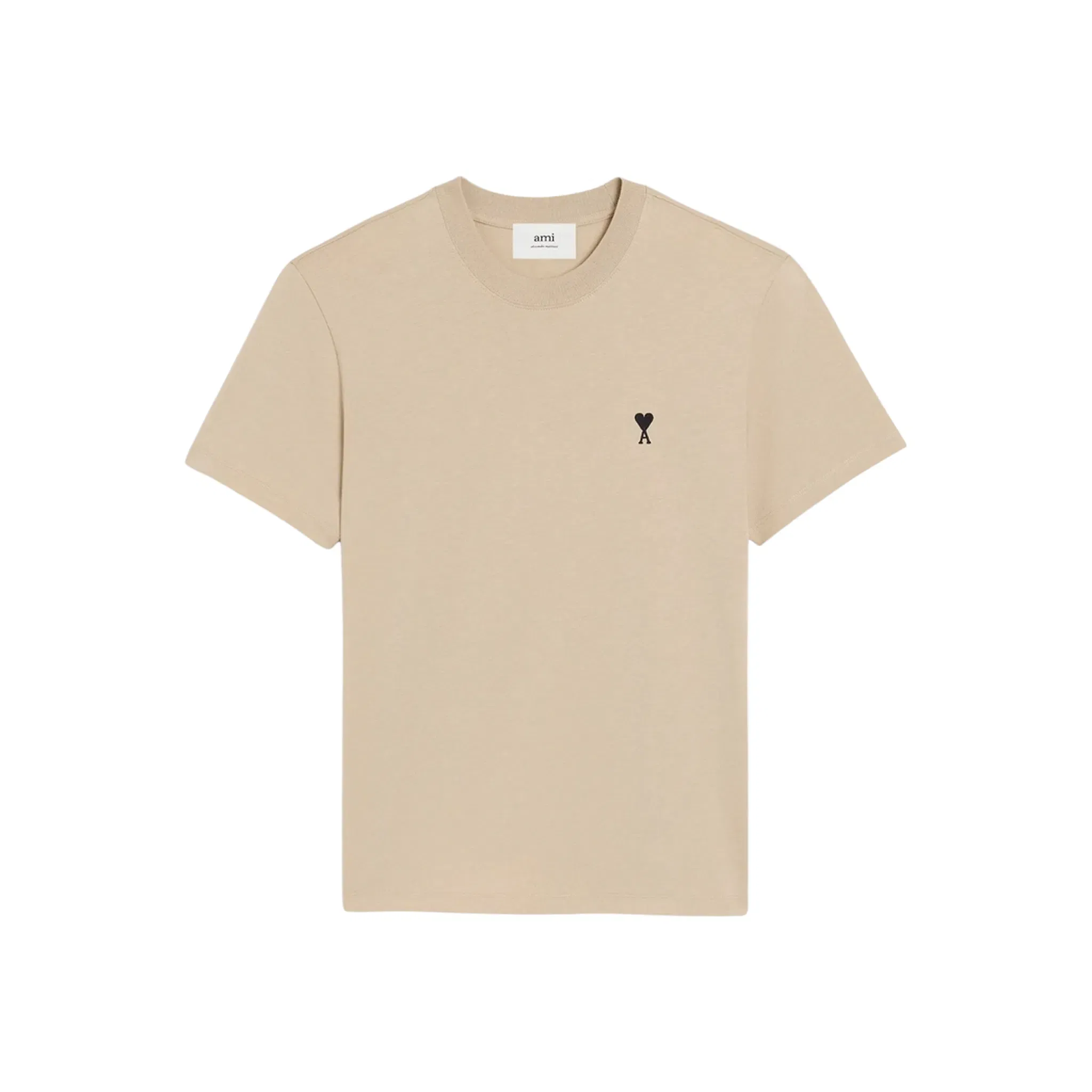 AMI PARIS Contrasted ADC Tee Café Crème (SS25)
