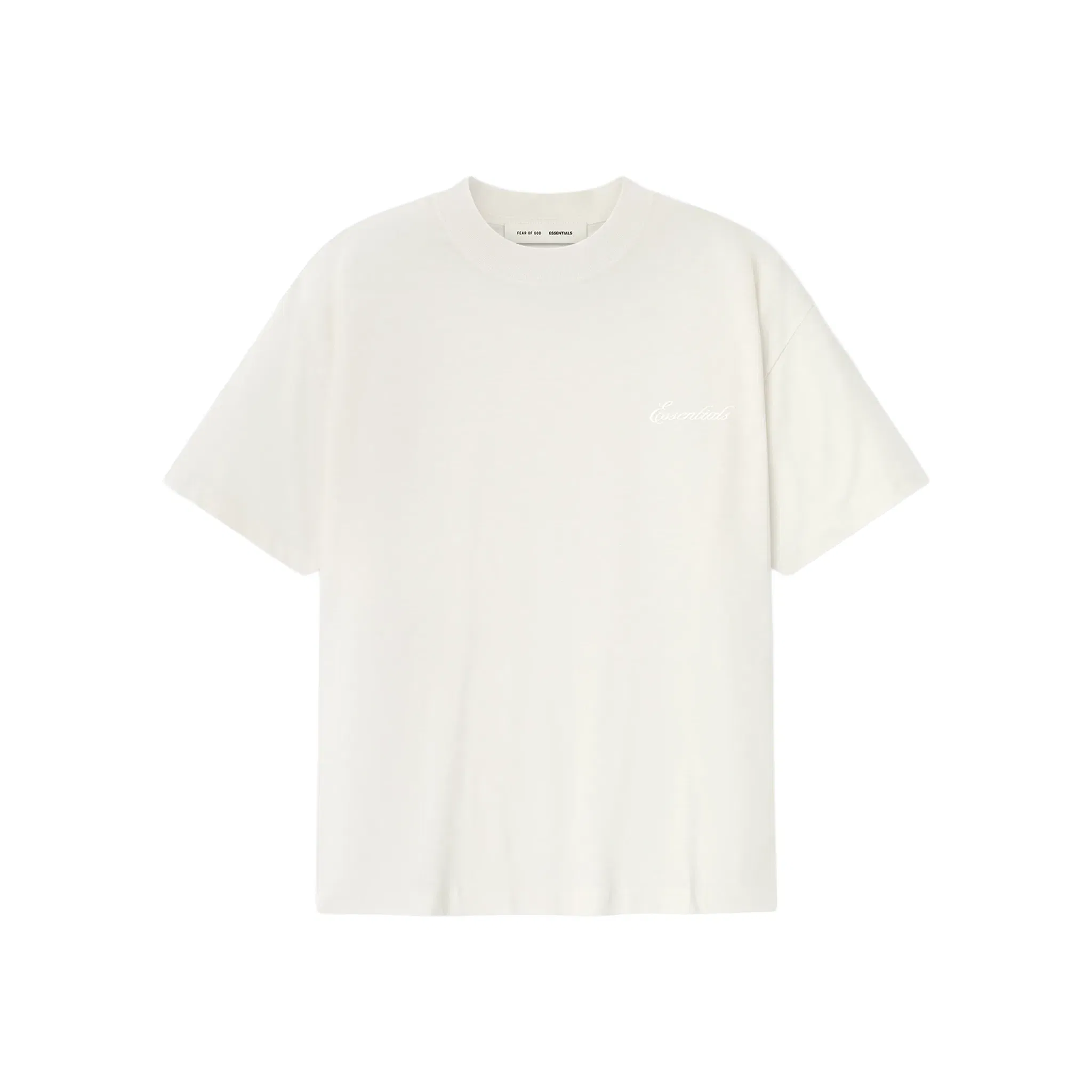 Fear of God Essentials Embroidered Essential Tee Ivory (FW25)