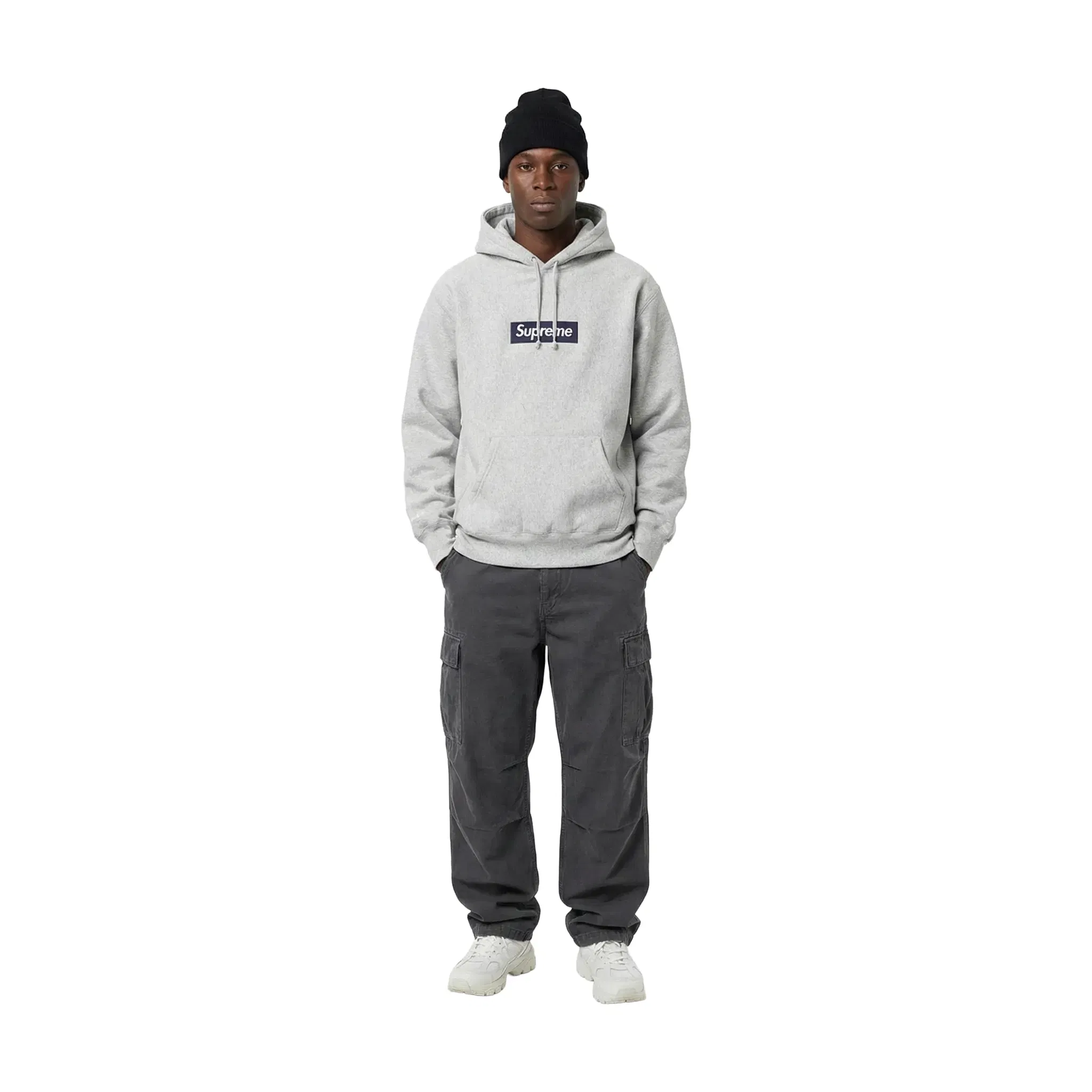 Supreme Box Logo Hoodie Heather Grey (FW25)