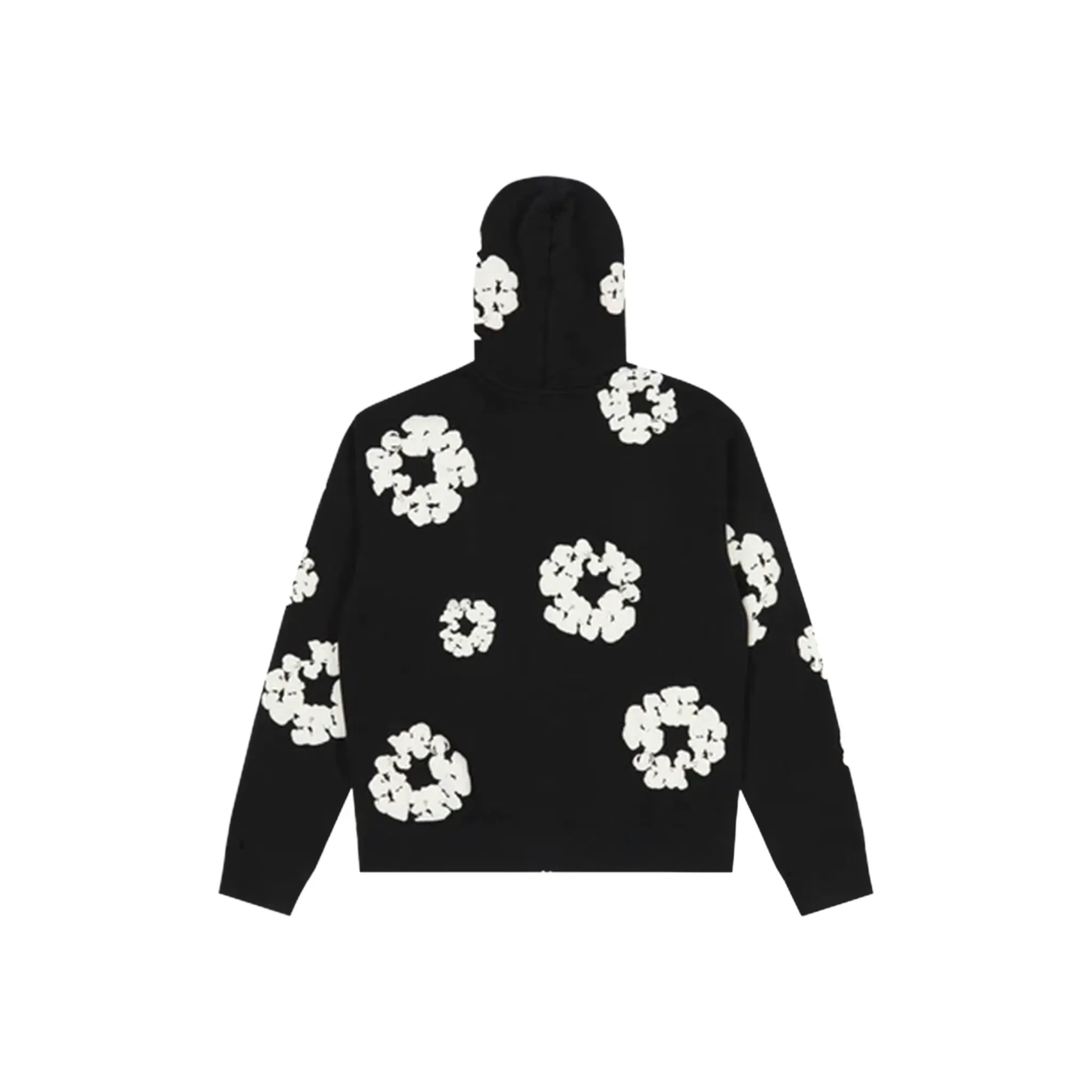 Denim Tears Cotton Wreath Zip-Up Hoodie Black (SS25)