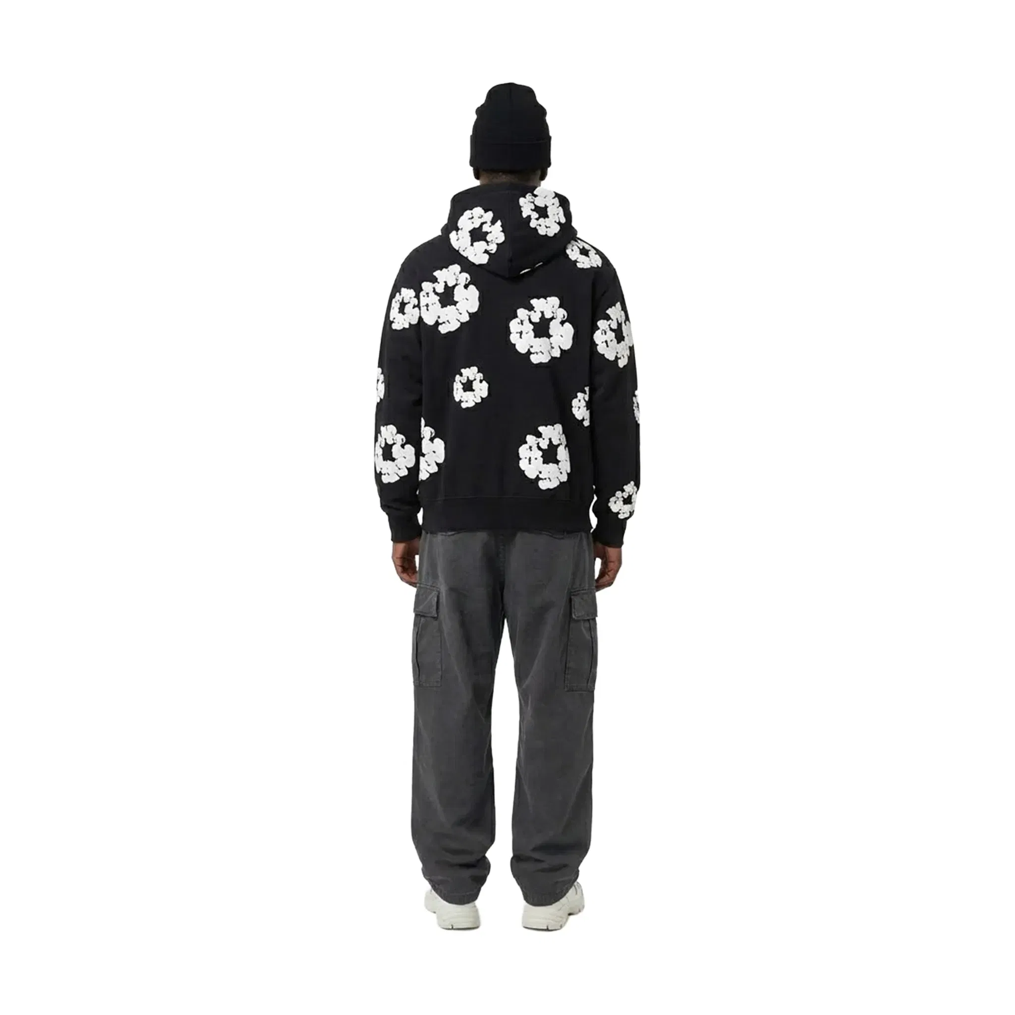 Denim Tears Cotton Wreath Zip-Up Hoodie Black (SS25)