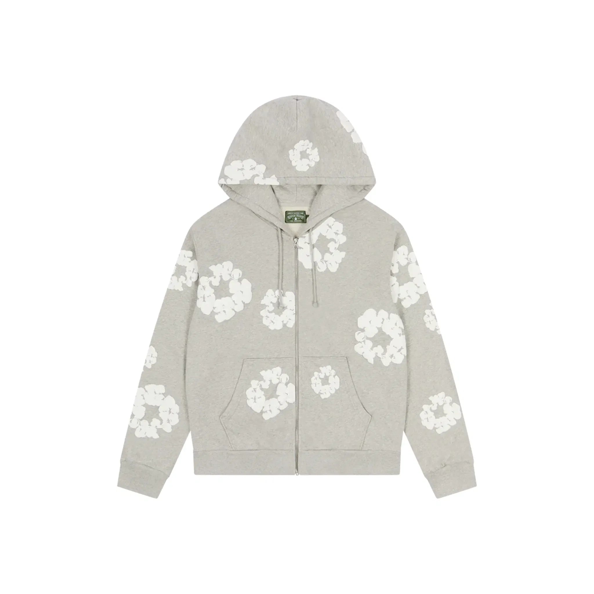 Denim Tears Cotton Wreath Zip-Up Hoodie Grey (SS25)