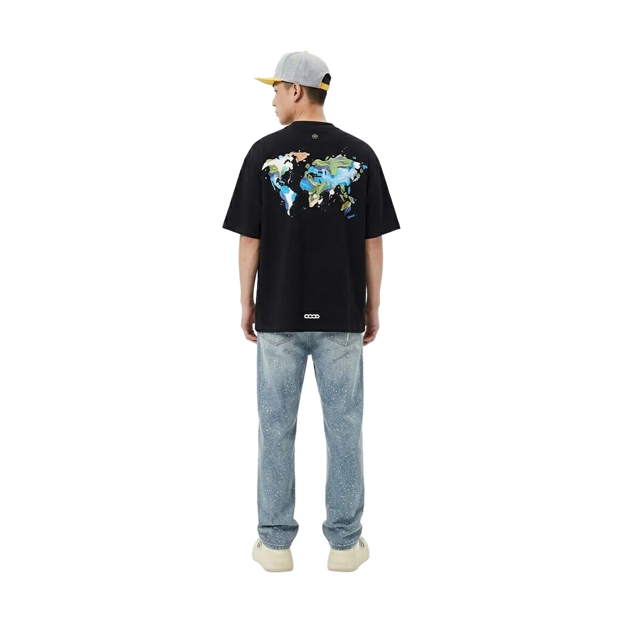 GOODBRAND 3D Fem Graffiti Map Splatter Tee Black (SS26)