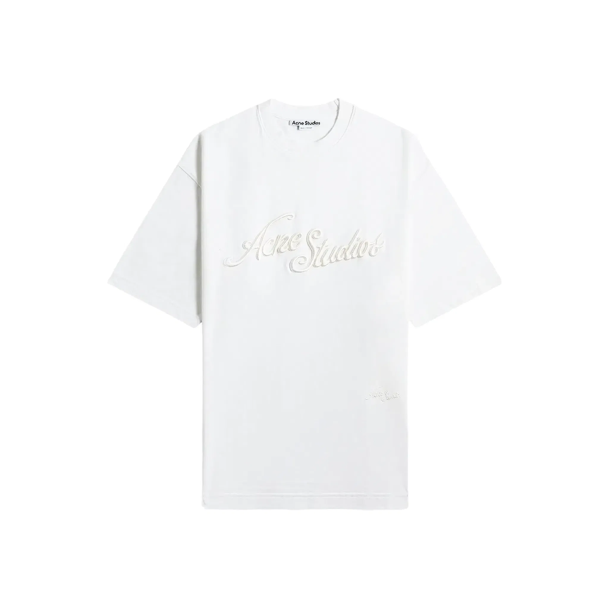 Represent Acne Studio Exford U Pique Tourist Embroidered Logo Tee Optic White (SS25)