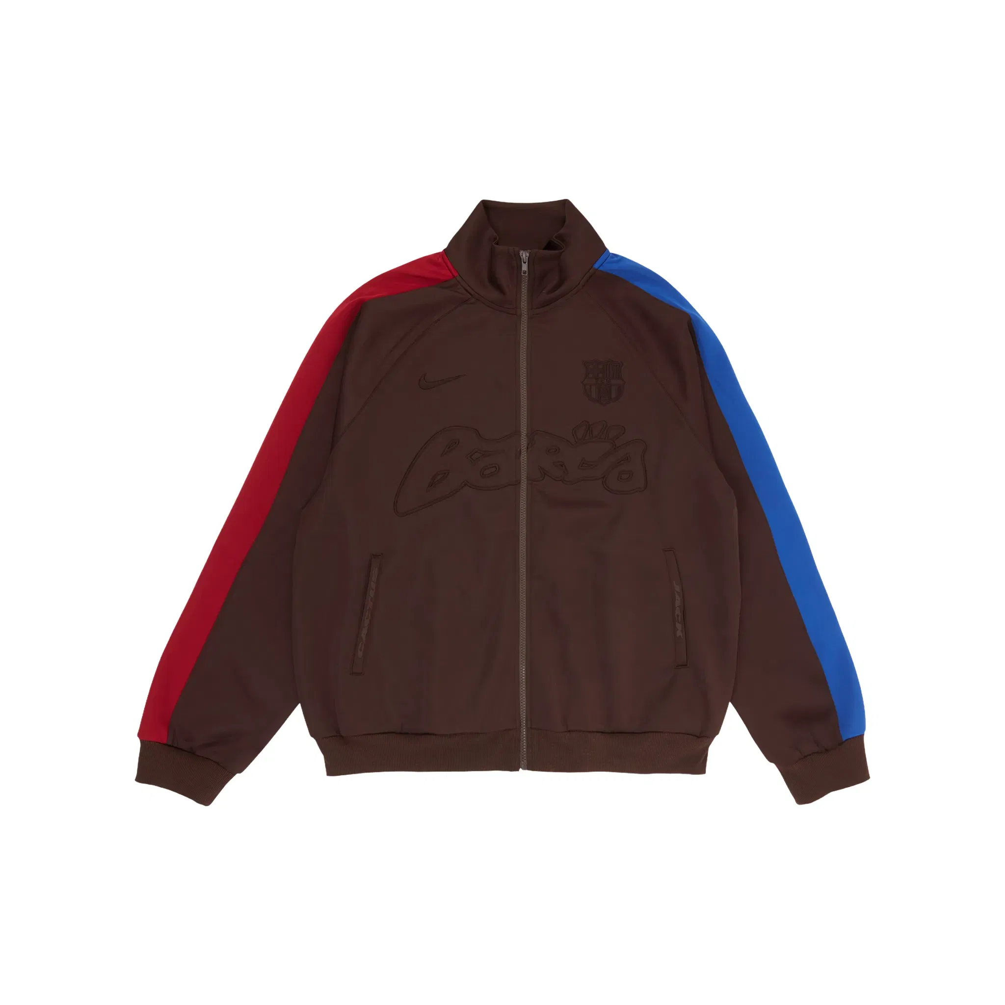 Travis Scott Cactus Jack x Futbol Club Barcelona x Nike Barça Retro Zip Anthem Jacket Brown (SS25)