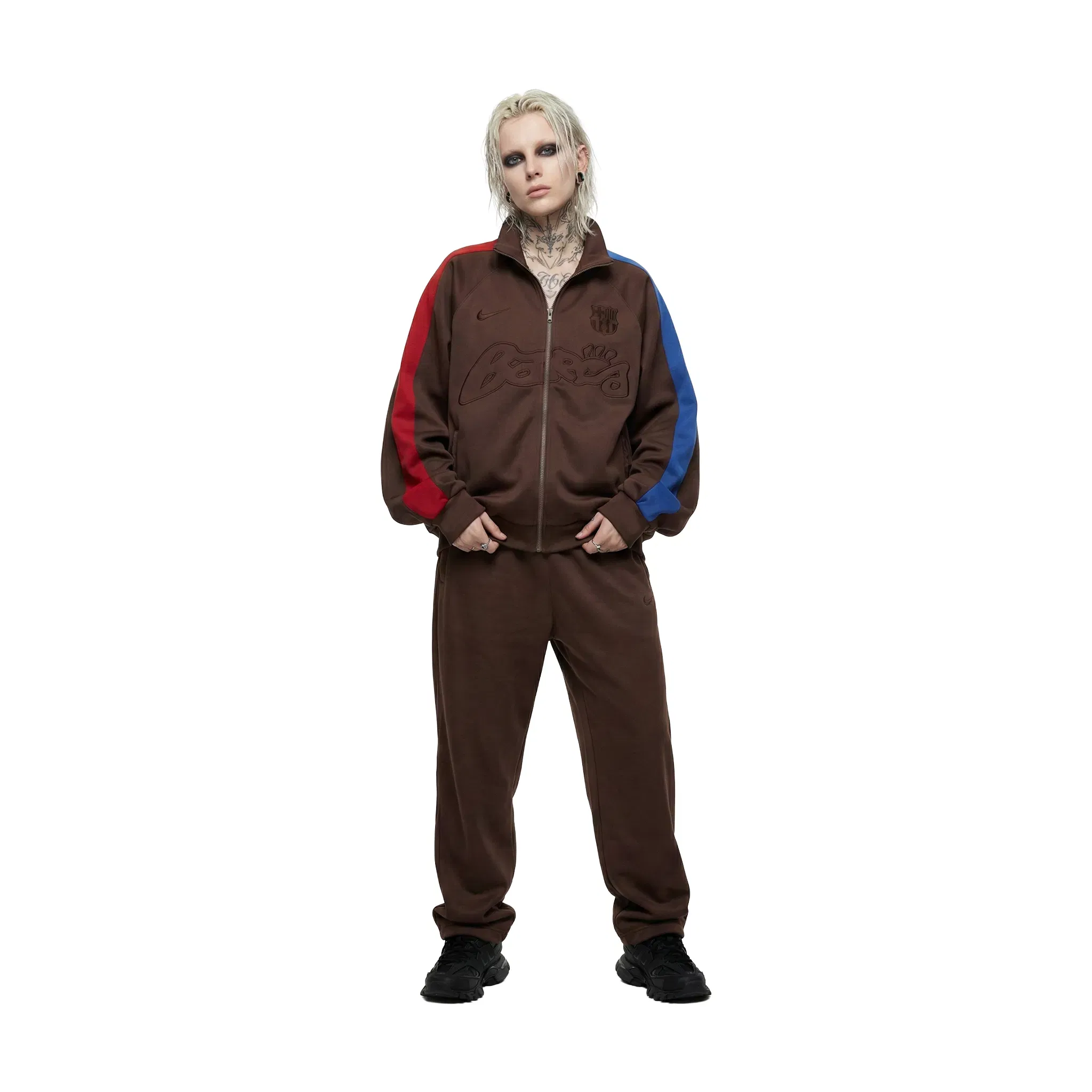 Travis Scott Cactus Jack x Futbol Club Barcelona x Nike Barça Retro Zip Anthem Jacket Brown (SS25)