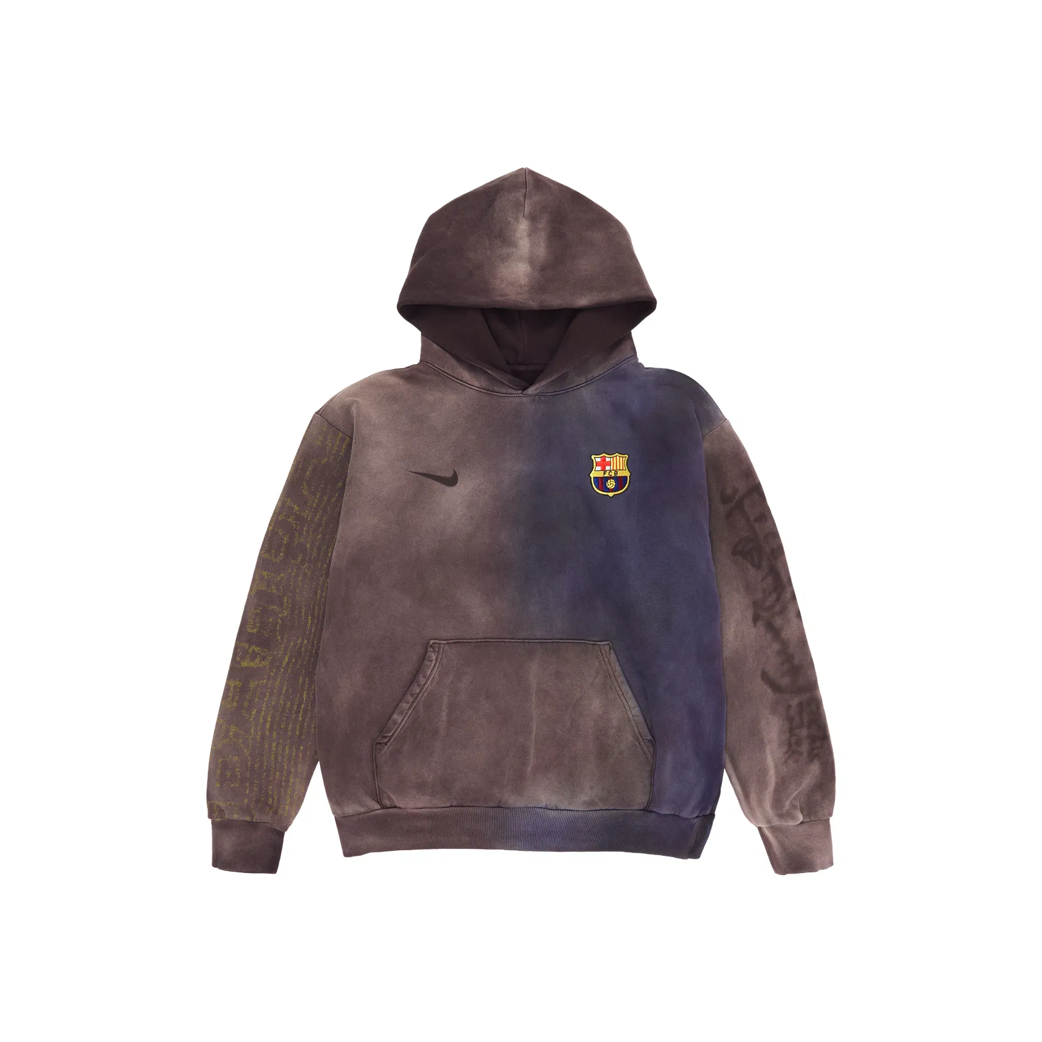 Travis Scott Cactus Jack x Futbol Club Barcelona x Nike Split-Dye Crest Hoodie Brown (SS25)