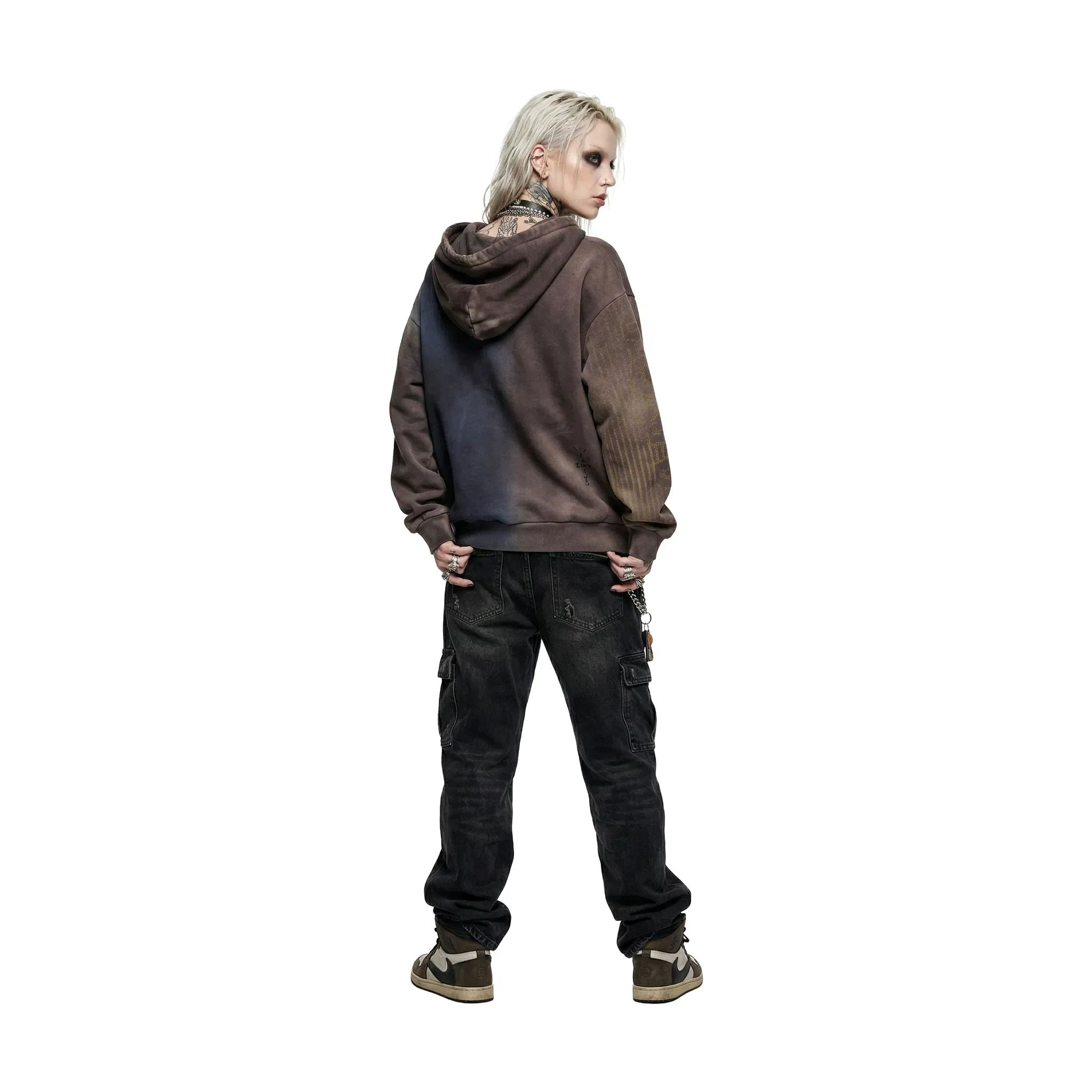 Travis Scott Cactus Jack x Futbol Club Barcelona x Nike Split-Dye Crest Hoodie Brown (SS25)