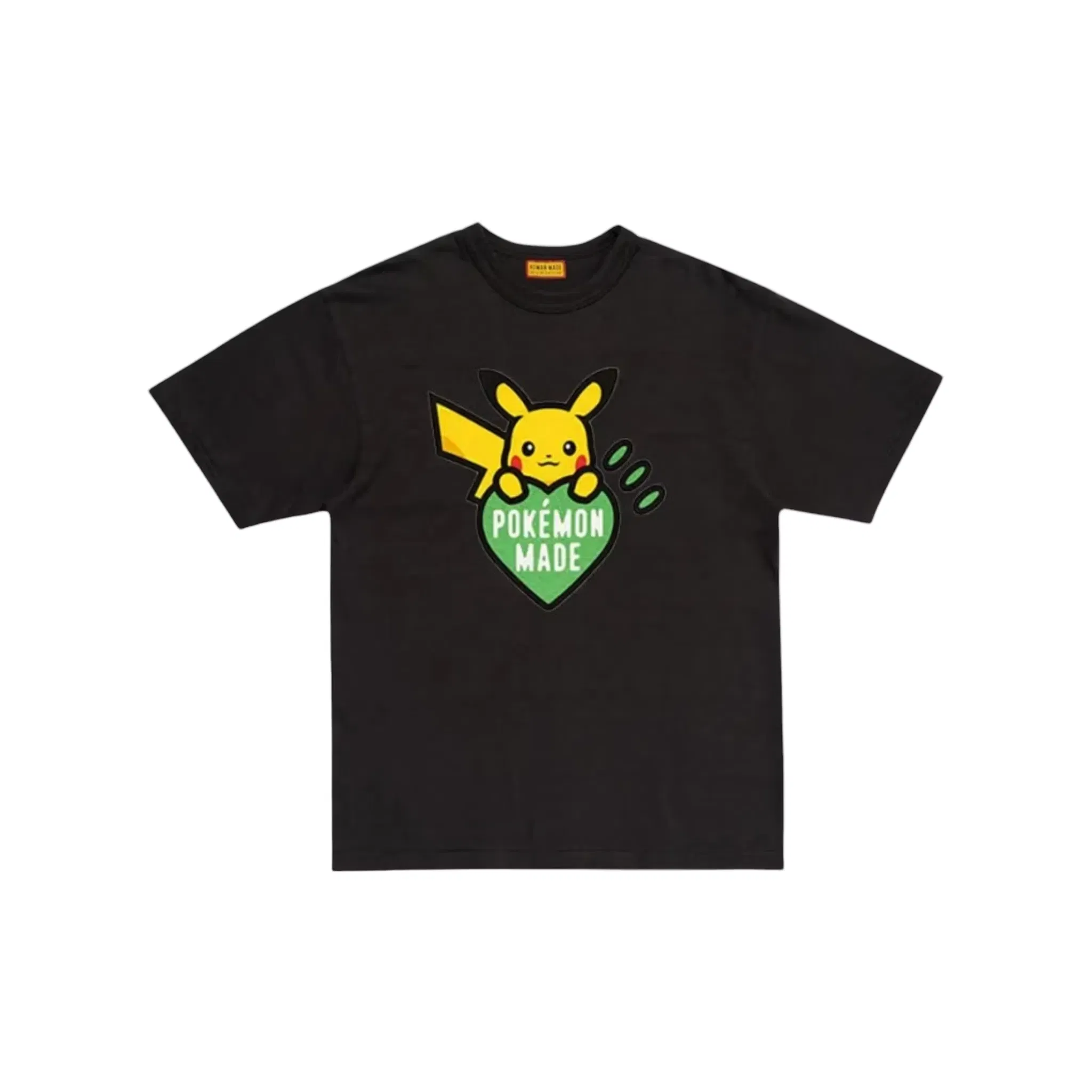 Human Made x Pokémon Made Green Heart Graphic 1928 Exclusive Tee Black (FW25)
