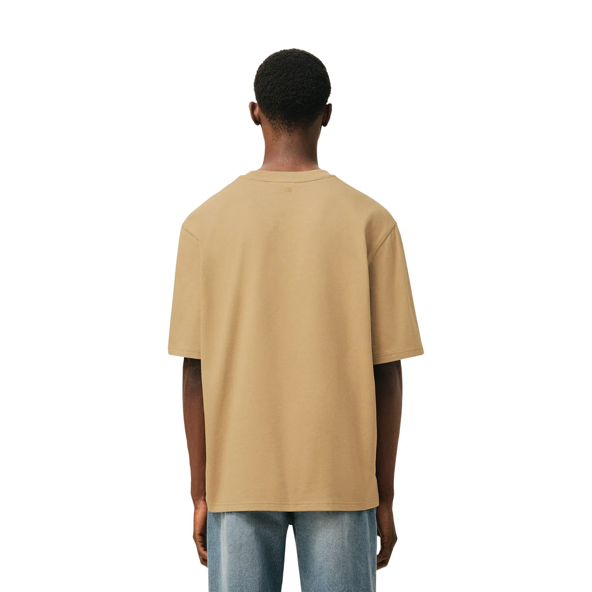 AMI PARIS Ami de Coeur Heavy Jersey Tee Camel/Evergreen (SS26)