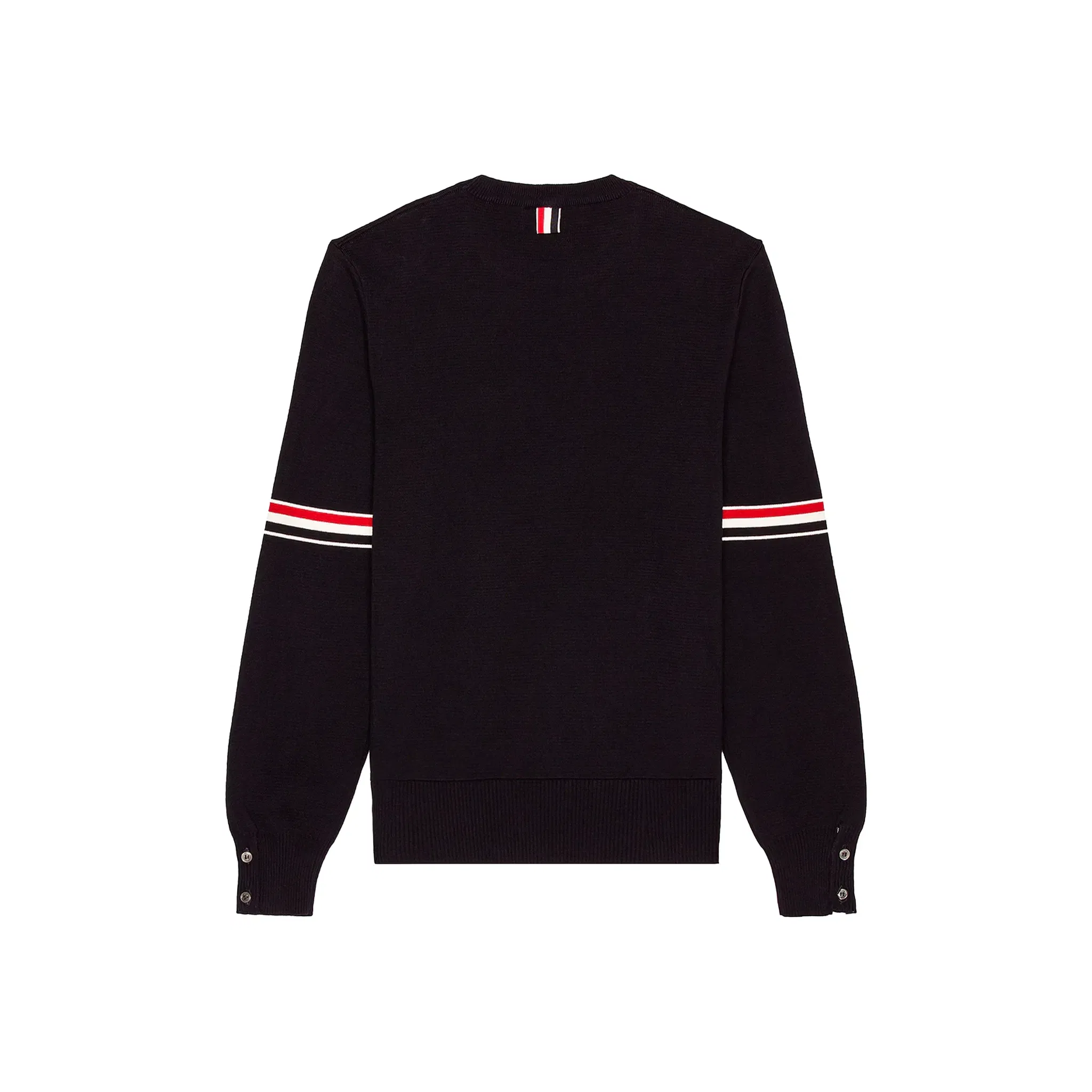 THOM BROWNE Cotton Milano Stitch Stripe Pullover Navy (FW25)