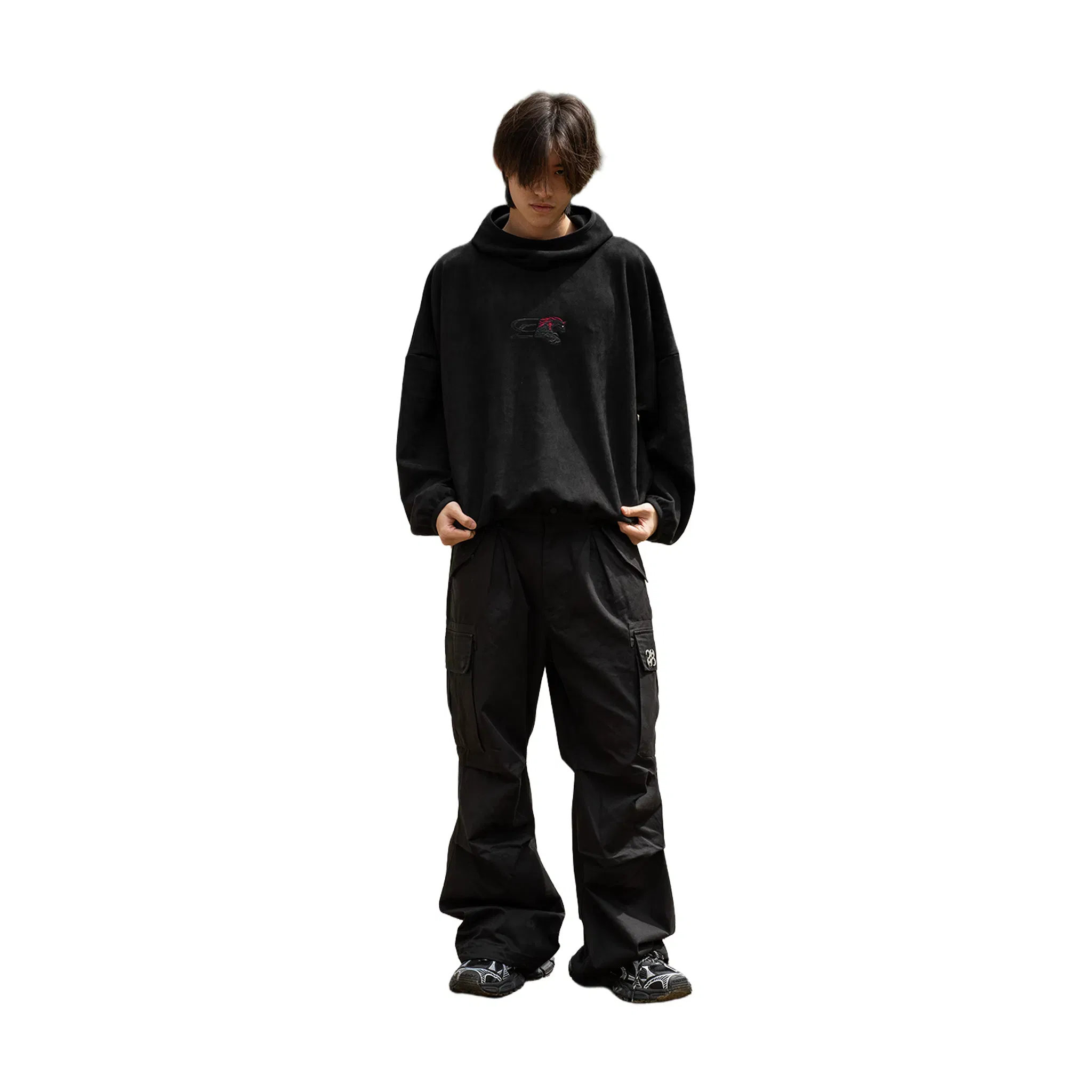 SLOWDOWN Logo Merge Hoodie Black (SS26)
