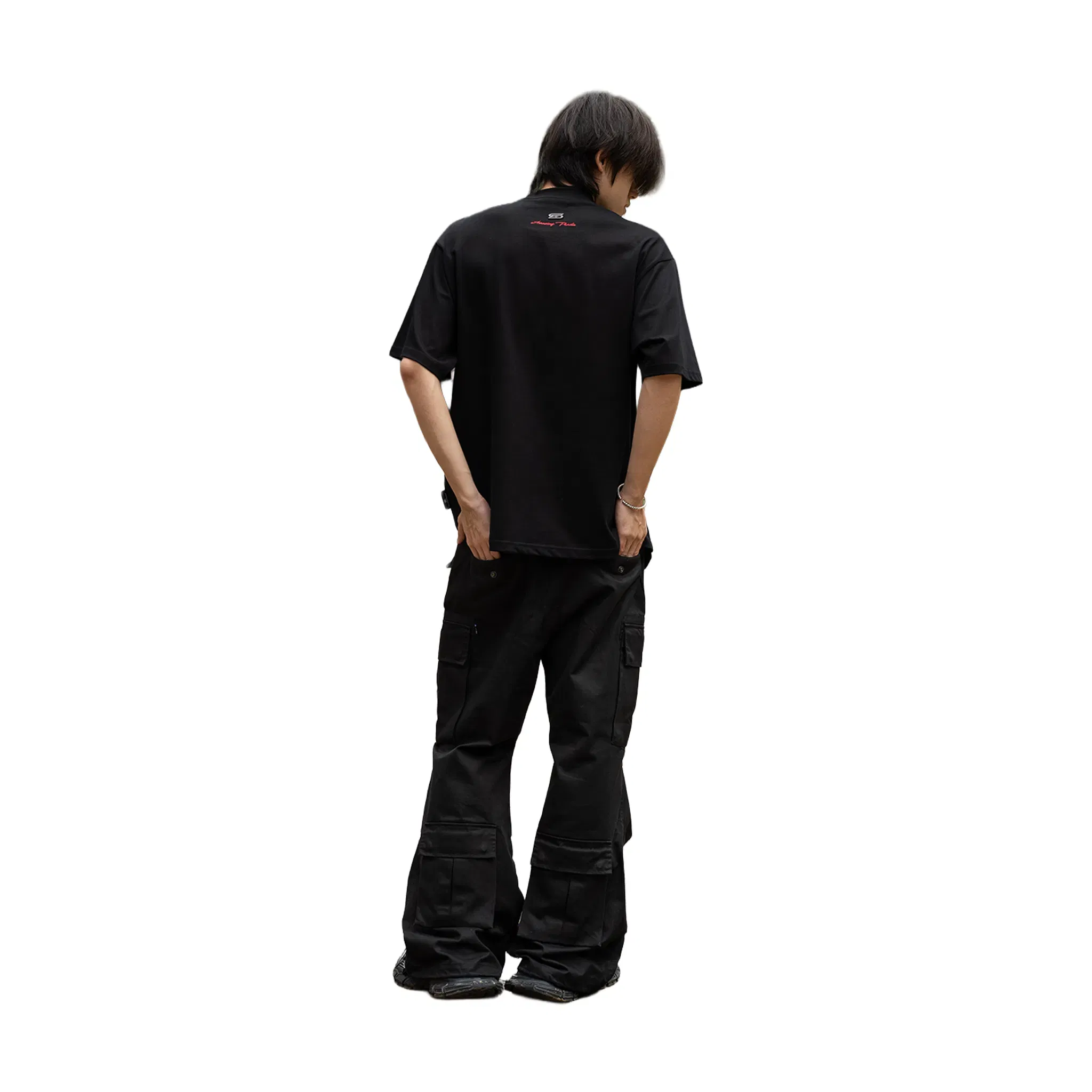 SLOWDOWN Faded Slurry Stone Tee Black (SS26)