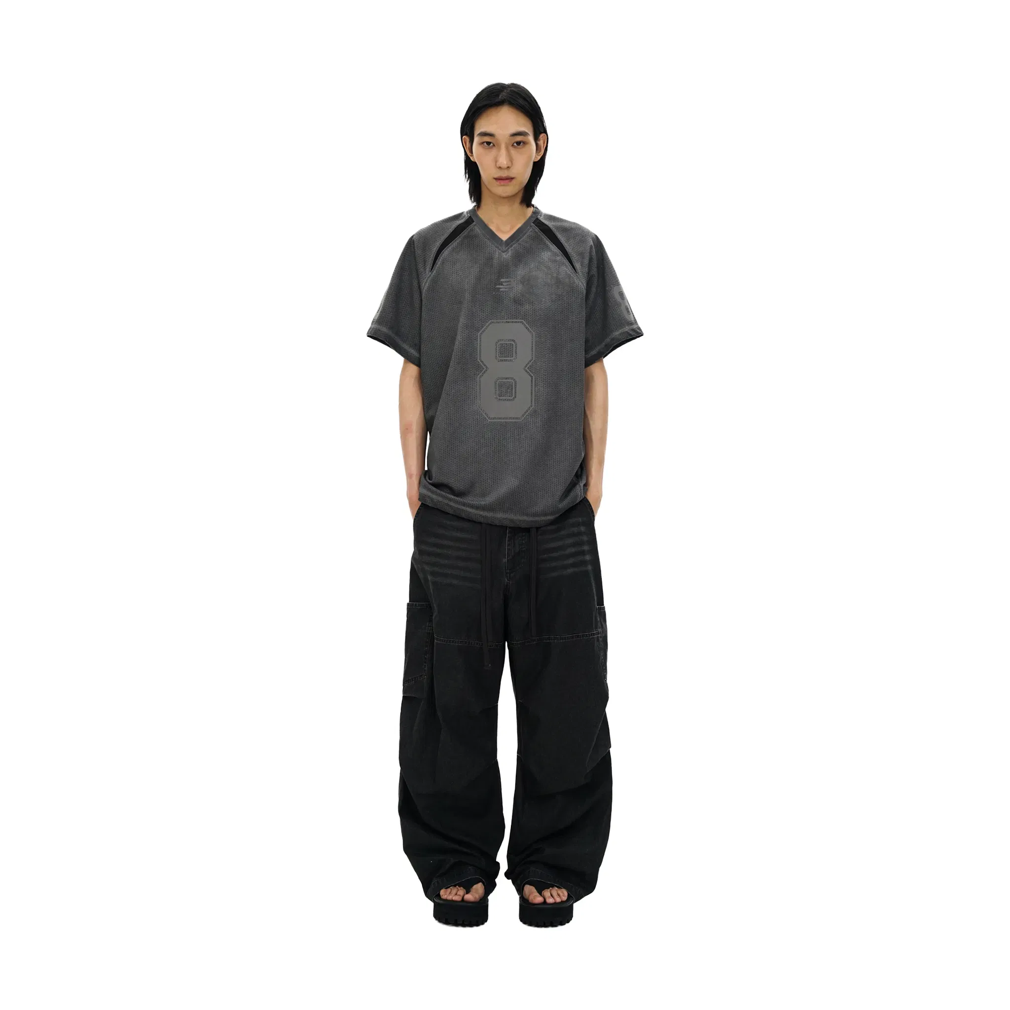 MASONPRINCE Mesh Colour Number 8 Jersey Iron Grey (SS25)