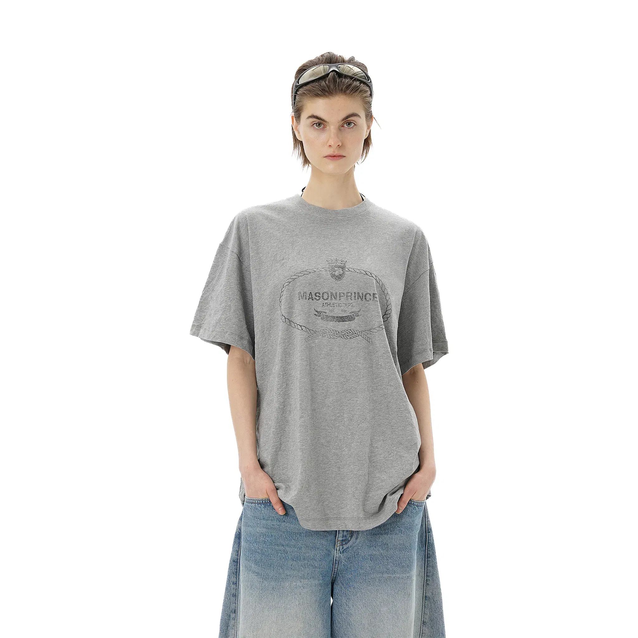 MASONPRINCE Summer Series Vintage Washed Knot Pleated Travel Tee Grey (SS25)