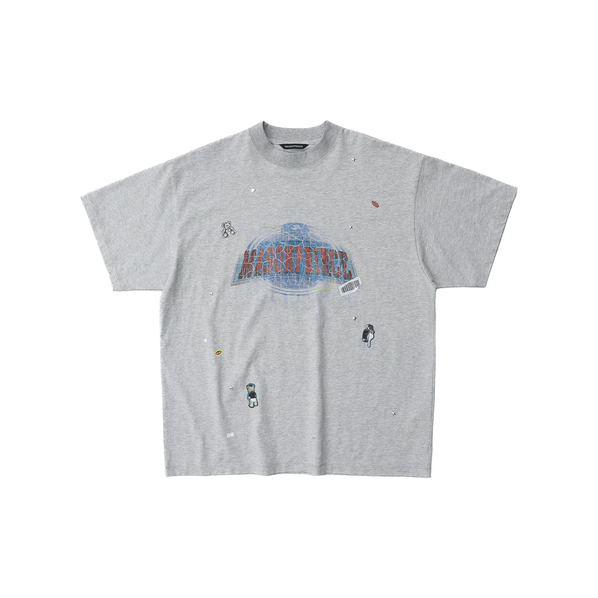 MASONPRINCE Fun Earth Series Summer Holiday Knitted Tee Heather Grey (SS25)