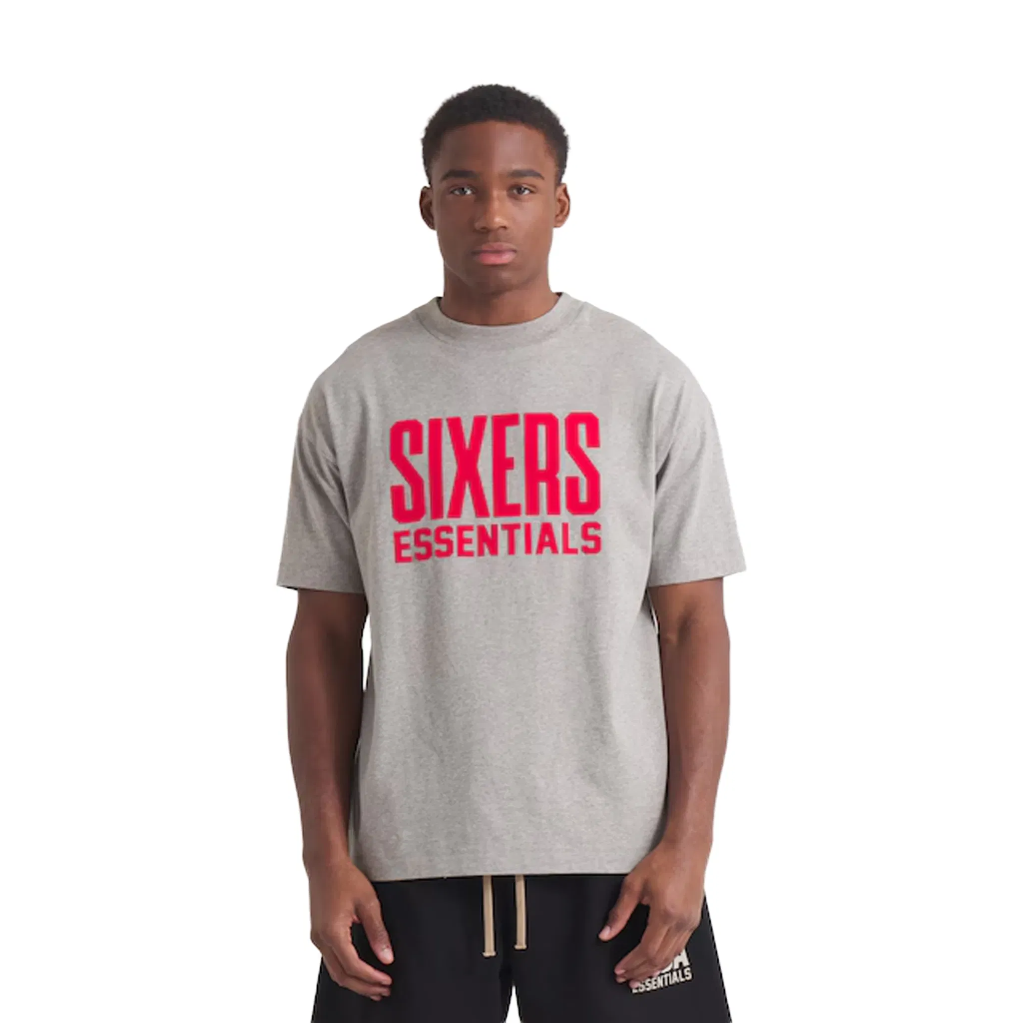 Fear of God Essentials x NBA Philadelphia 76ers Tee Warm Heather (SS25)