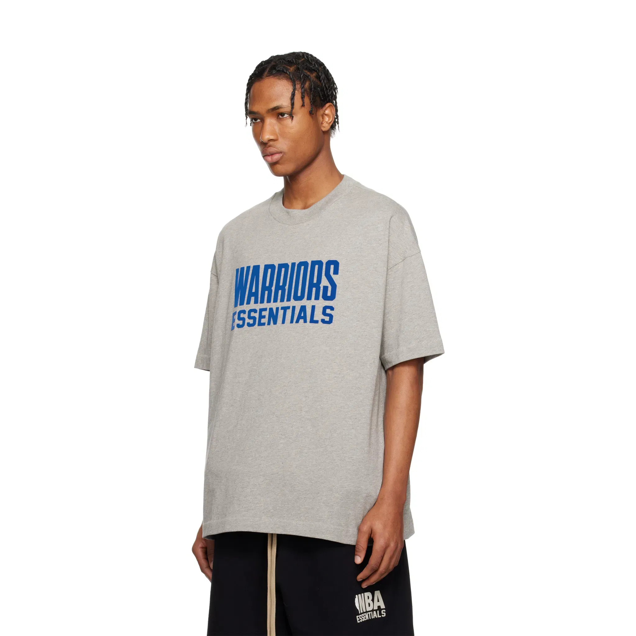 Fear of God Essentials x NBA Golden State Warriors Tee Warm Heather (SS25)