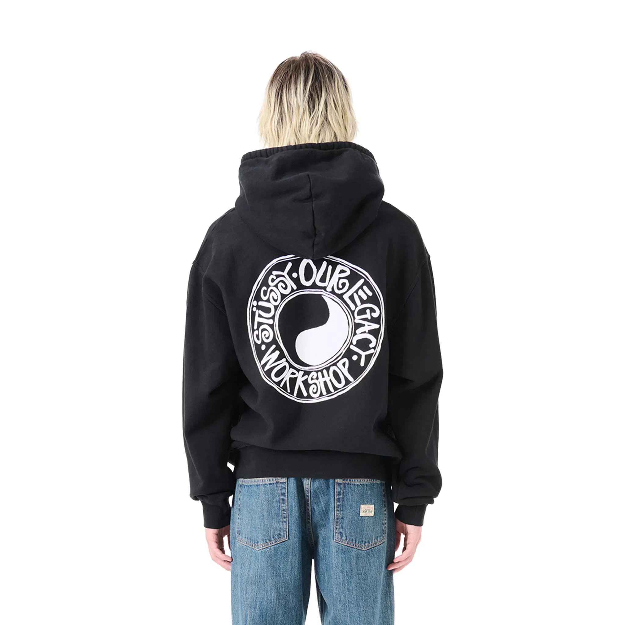 Stüssy x Our Legacy Work Shop Buana Pigment Dyed Hoodie Black (FW24)